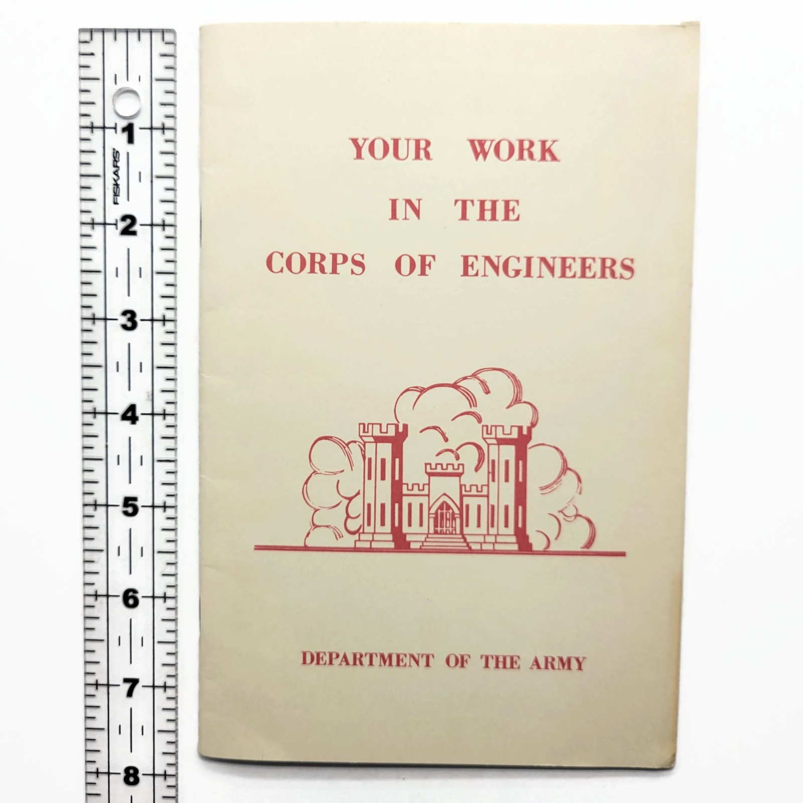 Vintage 1961 US Army Corps of Engineers Civilian Employee Hand-book Manual Map