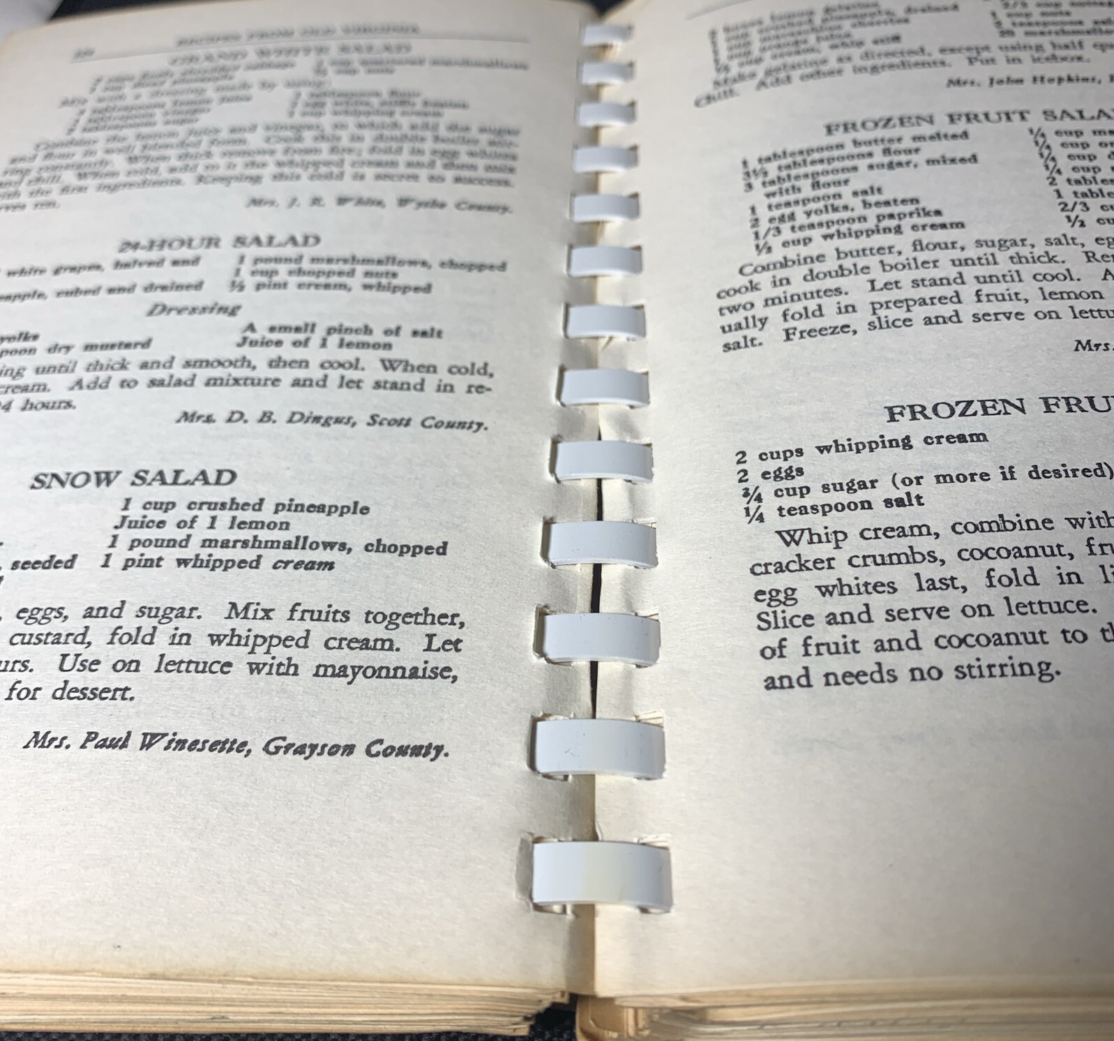 1973 Recipes From Old Virginia Cookbook 6th Printing 315 Pages