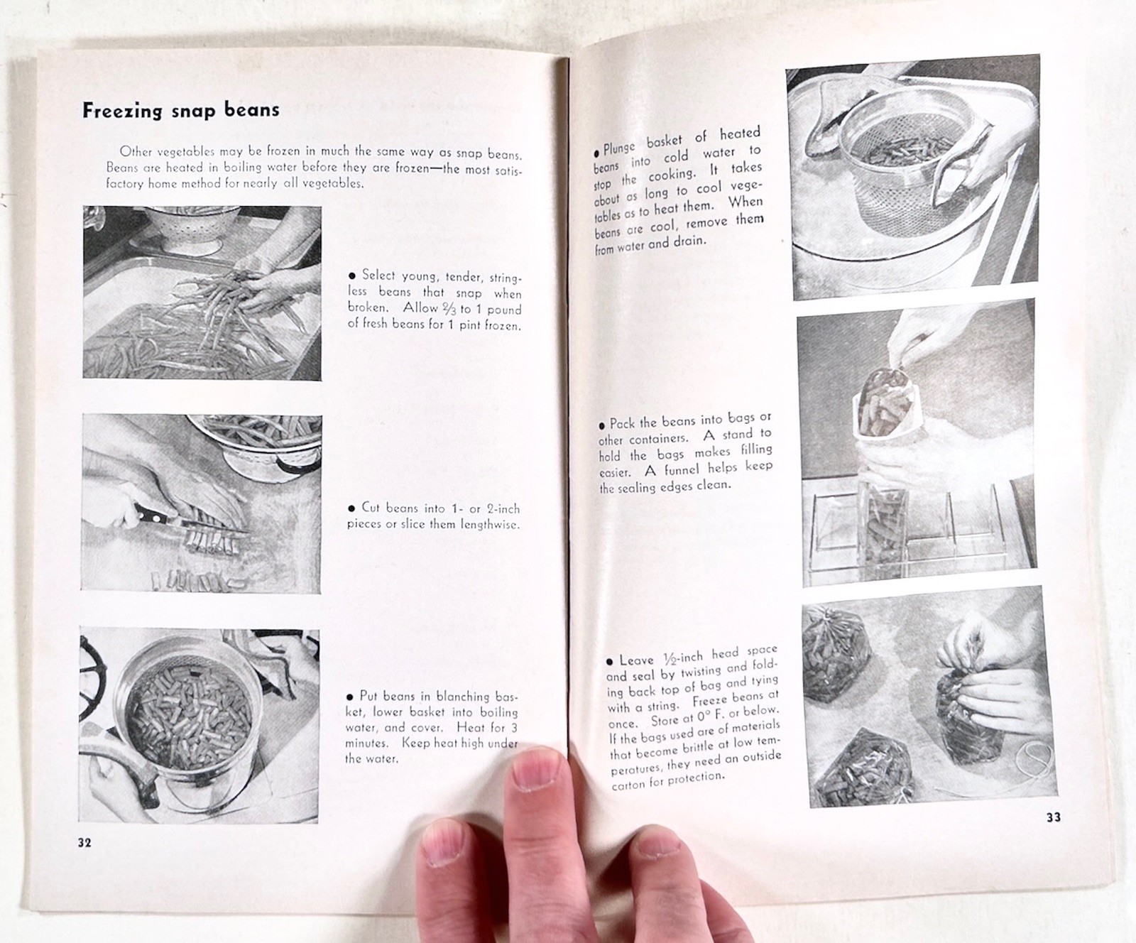 1961 Dept. of Agriculture HOME FREEZING OF FRUITS & VEGETABLES cookbook BULLETIN