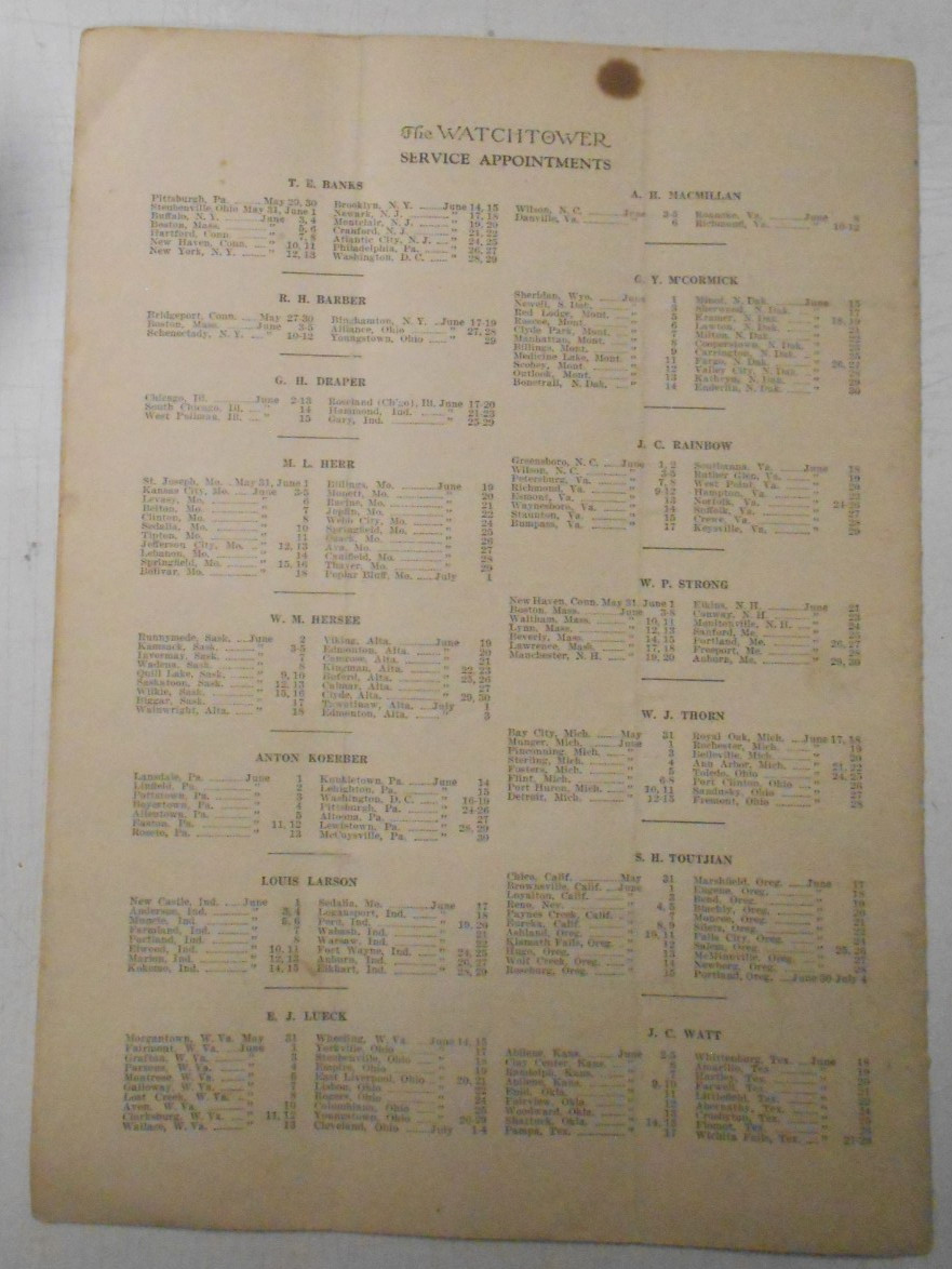 WATCHTOWER Volume LIII Number 10 Pages 145 to 160 MAY 15, 1932