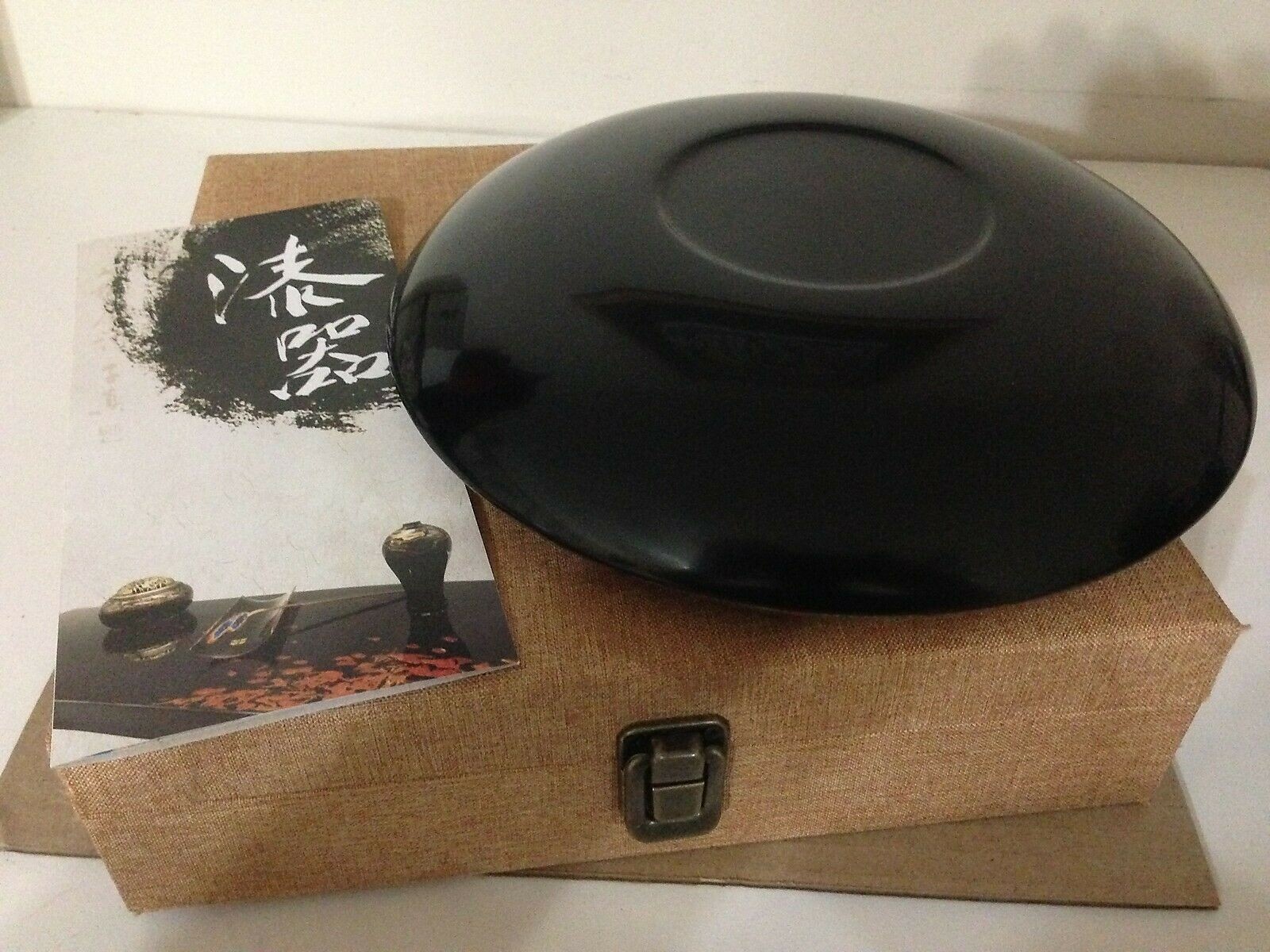 Fuzhou Minxin Lacquer Bowl From China In Display Box! 9.5″ inches across 2″ deep