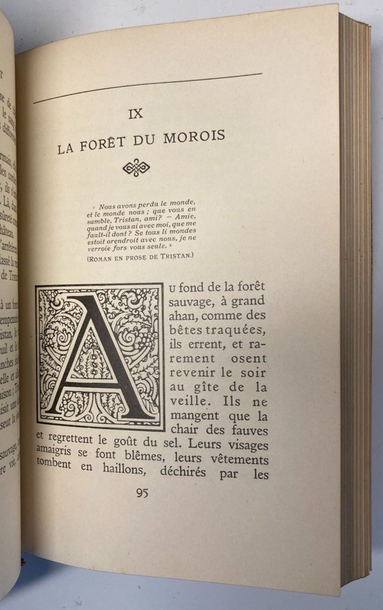 1924 Tristan et Iseut Joseph Bédier Fine Leather Binding Hachette London Pollen