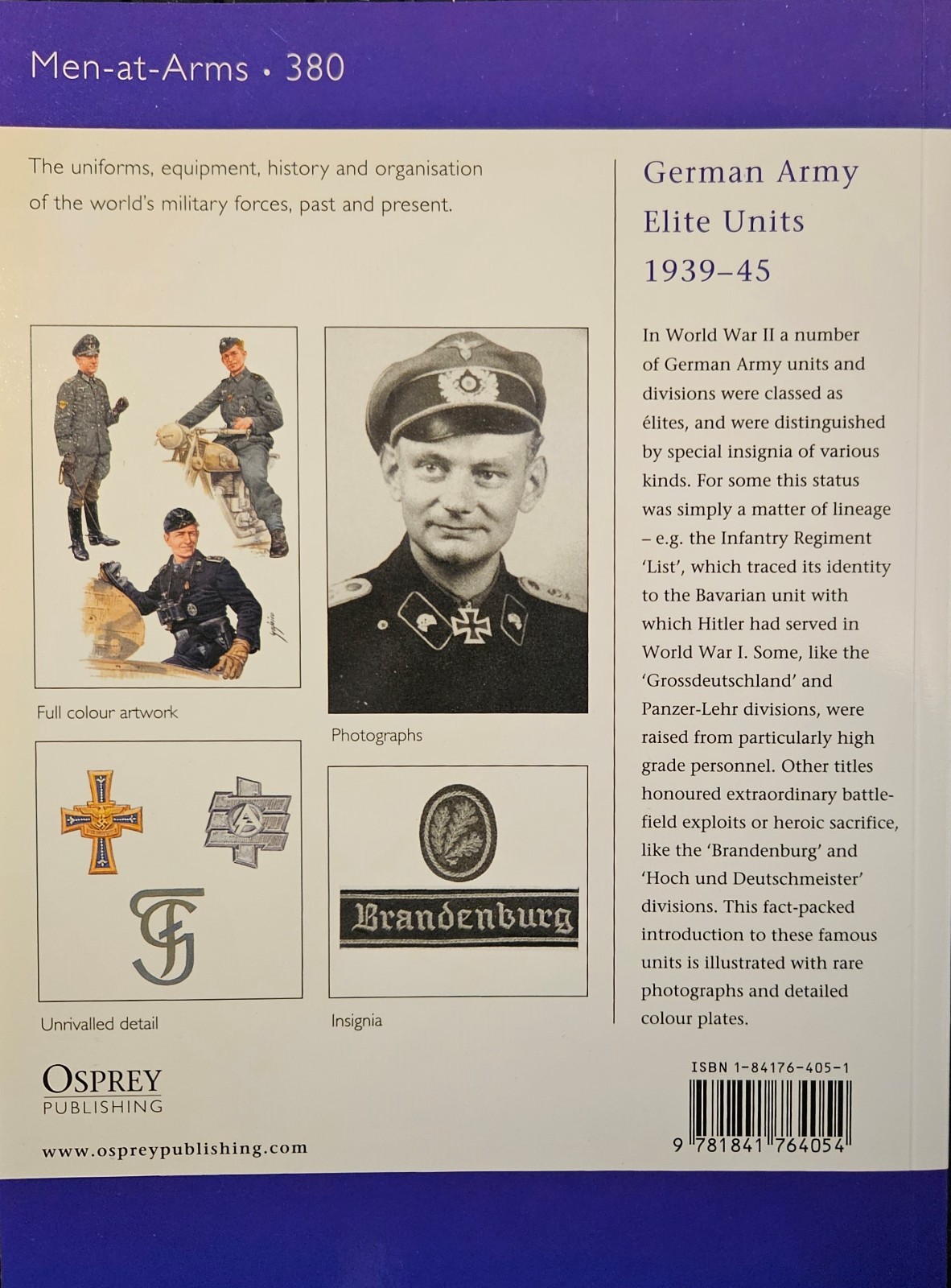 German Army Elite Units 1939-45 Osprey Men-at-Arms Series 380