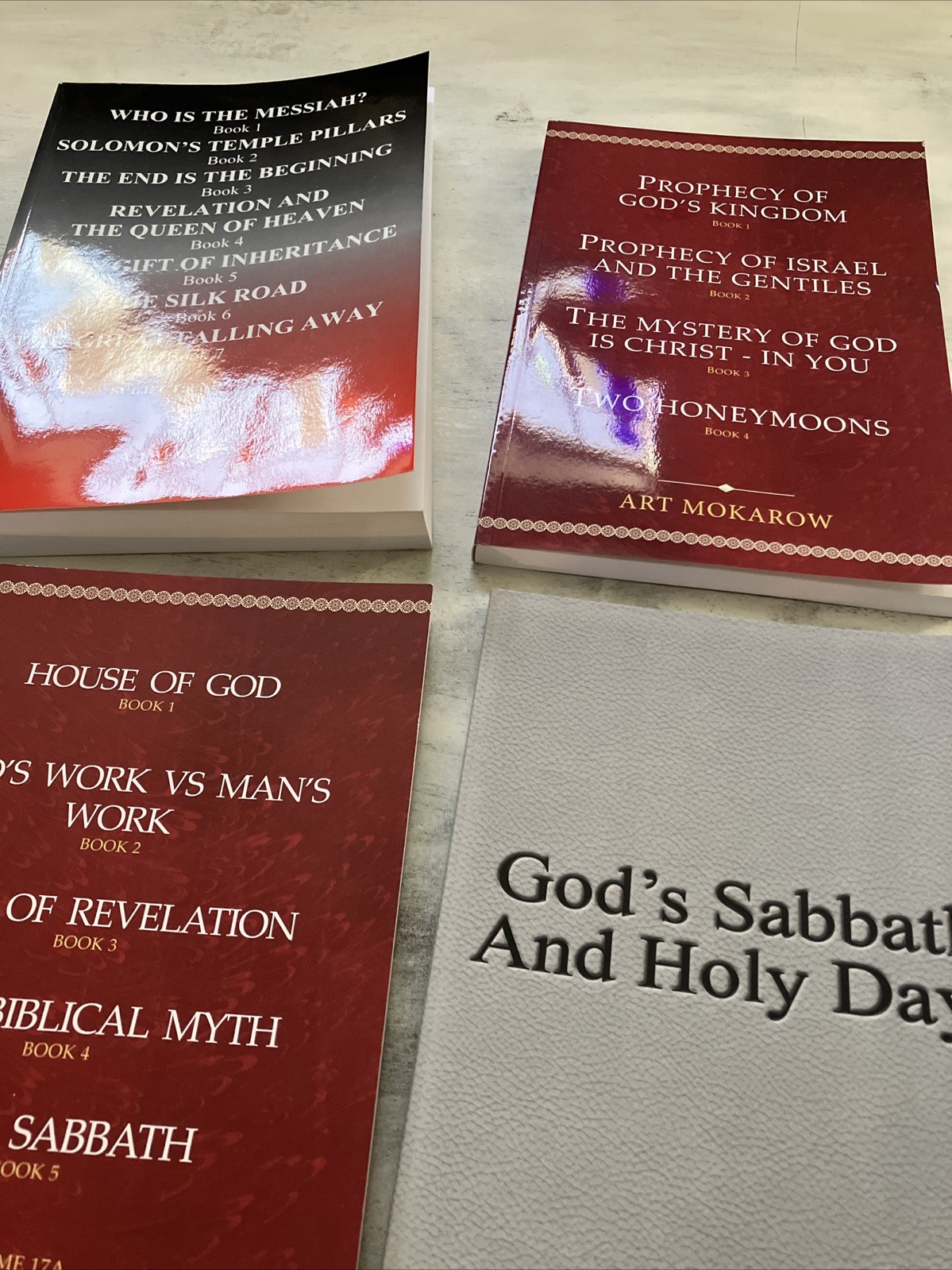 Lot of 4 Vintage Religious Christian Theology Devotional Books Props Free Ship