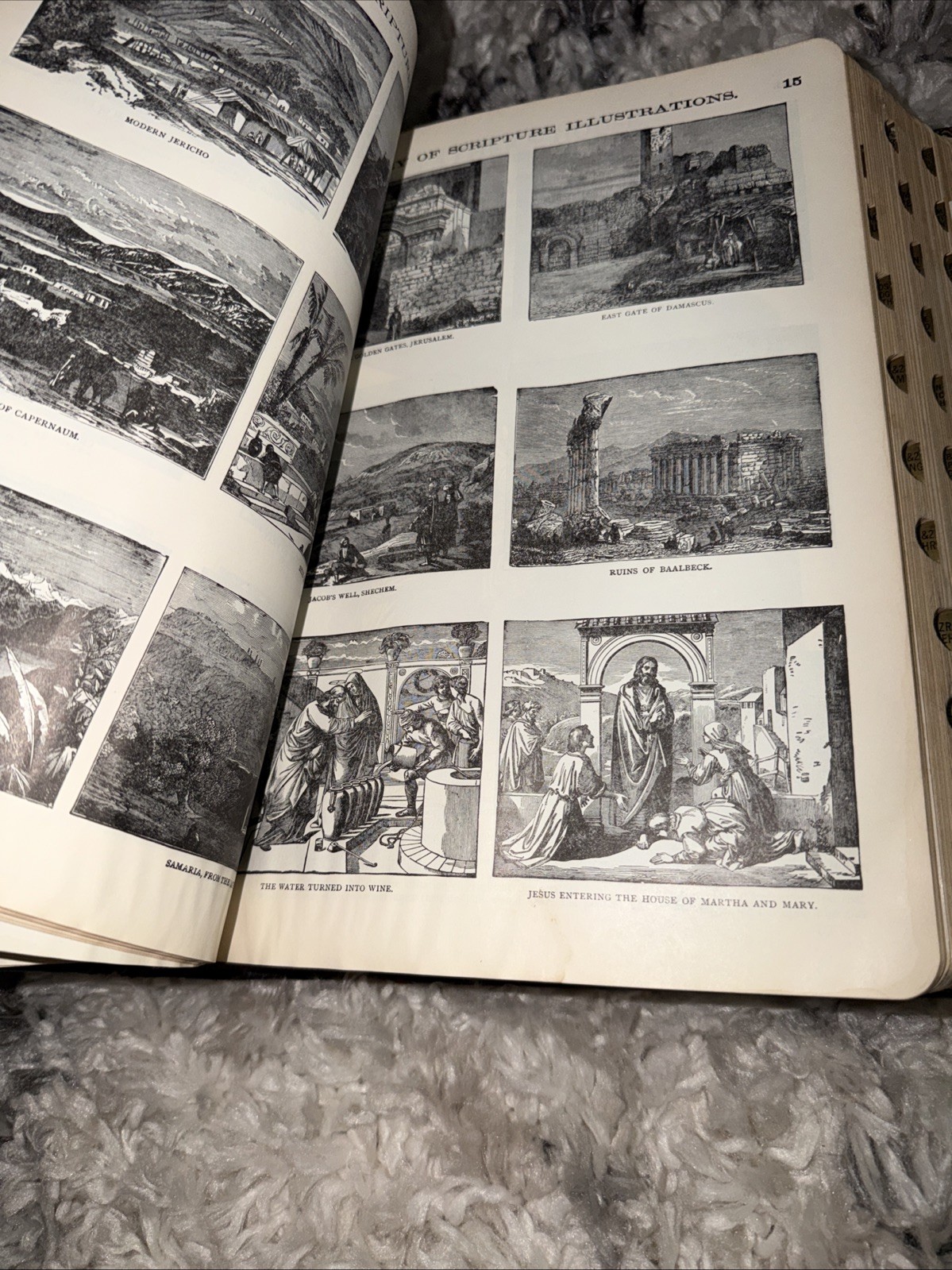 THE HOLY BIBLE, CONTAINING THE OLD AND NEW TESTAMENTS LEATHER BOUND INDEXED RARE