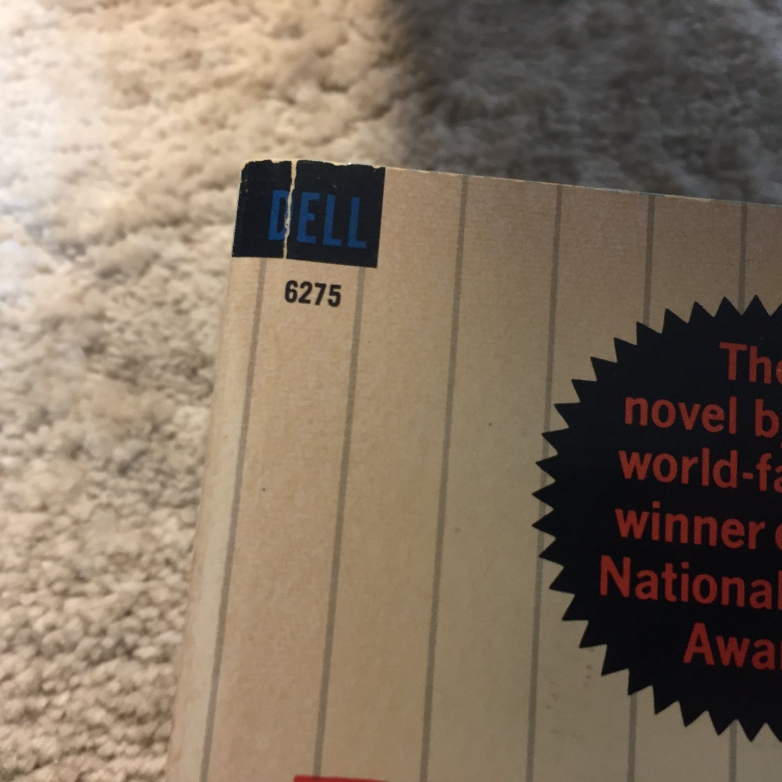 The Natural by Bernard Malamud 1965 from Dell Paperback Award-Winning Novel