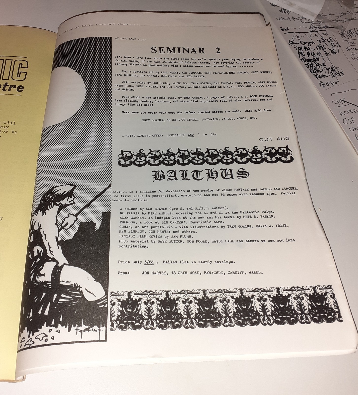 FANTASY ADVERTISER no.32 fanzine UK 1970 ALAN MOORE Scientology Hawkman Cyclops