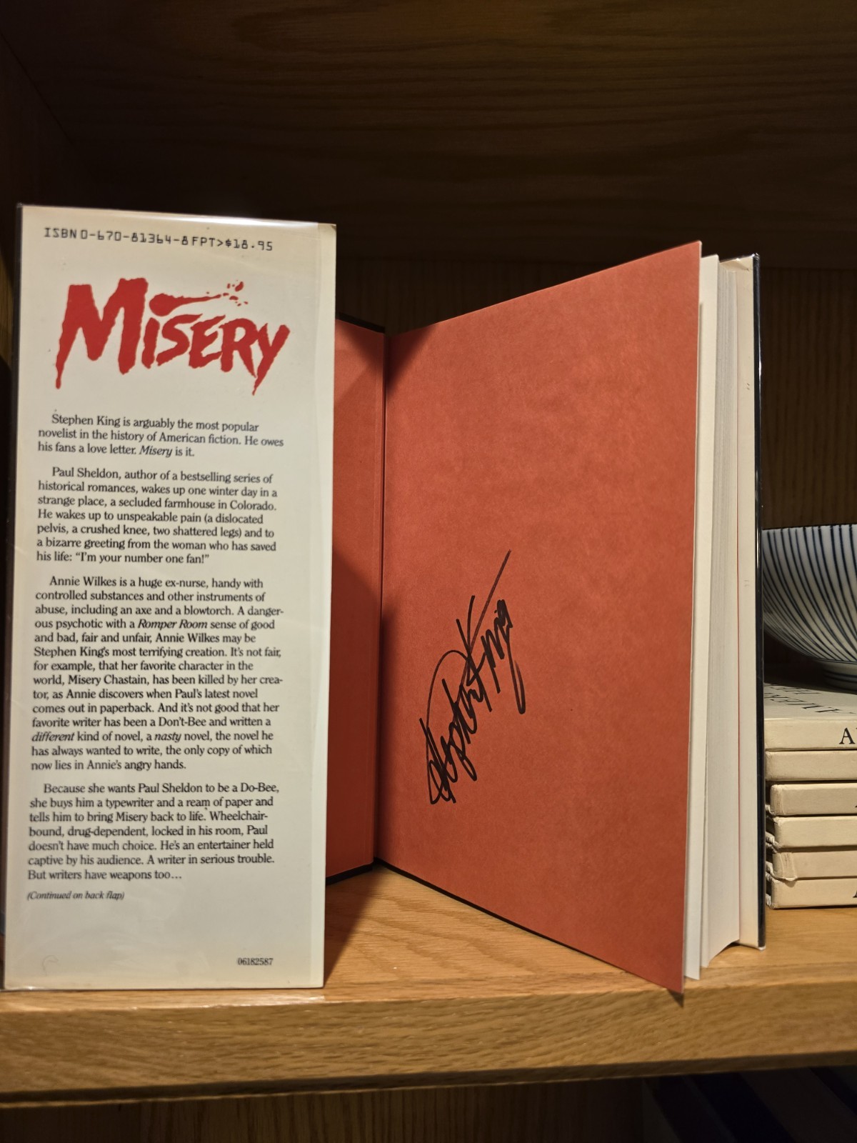 MISERY Signed Stephen King 1987 FIRST EDITION 1st Printing HC VIKING **Read**