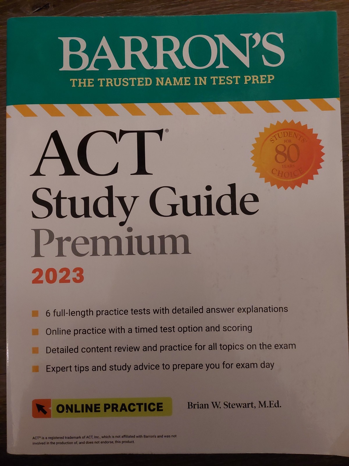 Barron’s Act Prep Ser.: Barron’s ACT Study Guide Premium, 2023: 6 Practice Tests