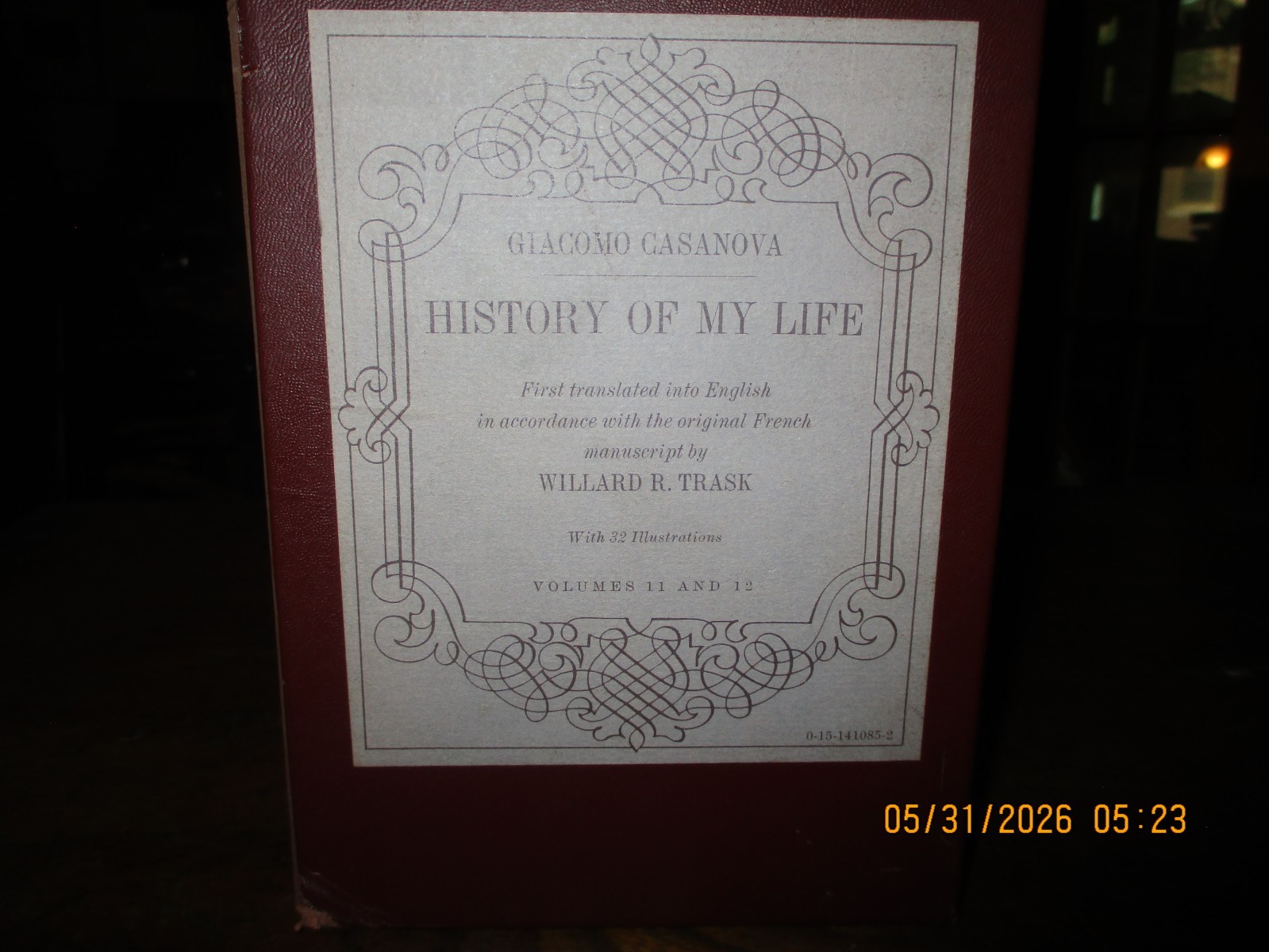 Giacomo Casanova History of My Life Volumes 1-12 (bound in 6.) Slipcased.