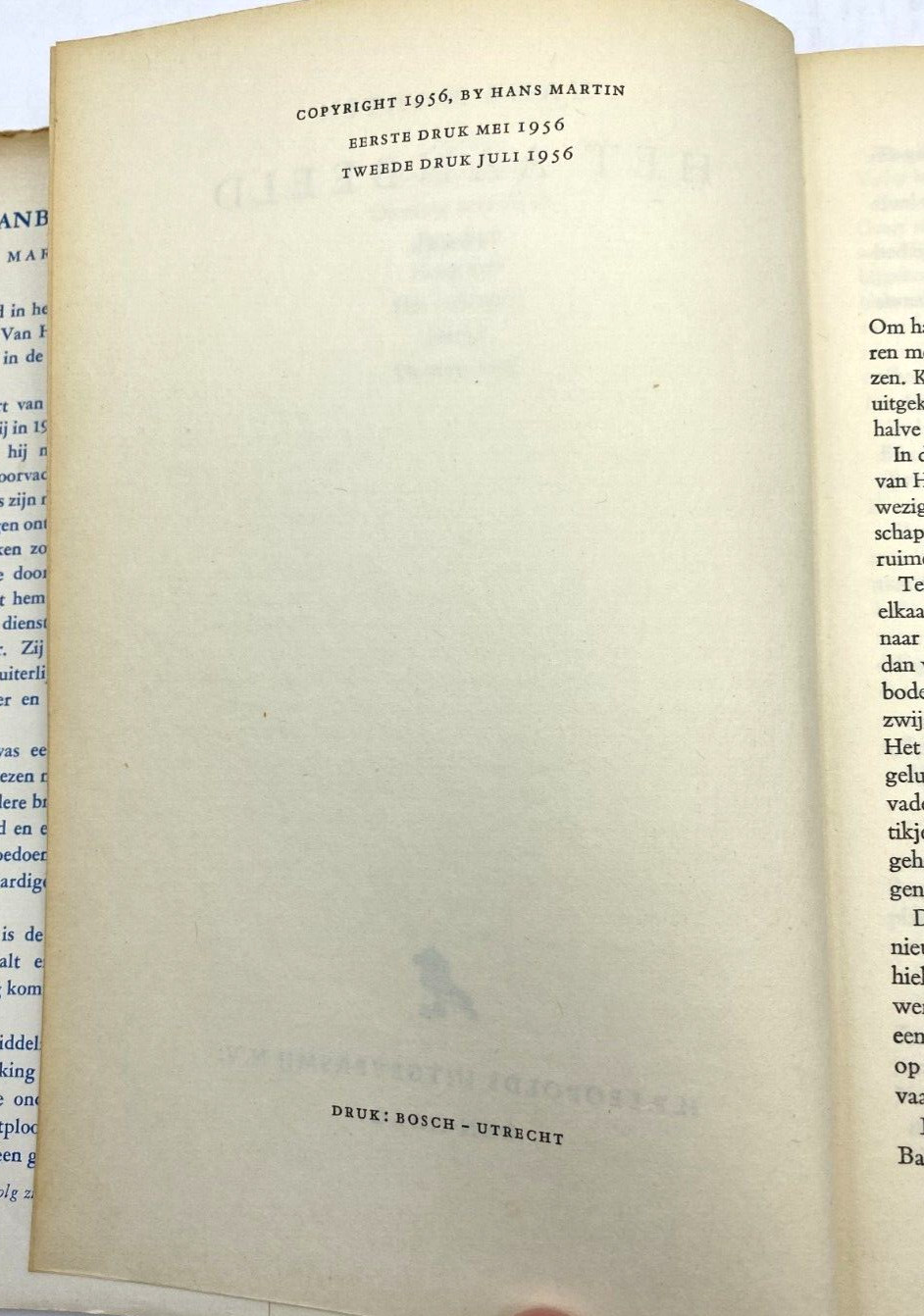 Hans Martin Het AANBEELD 1956 Hardcover Rare Dutch Book Vintage Collectible