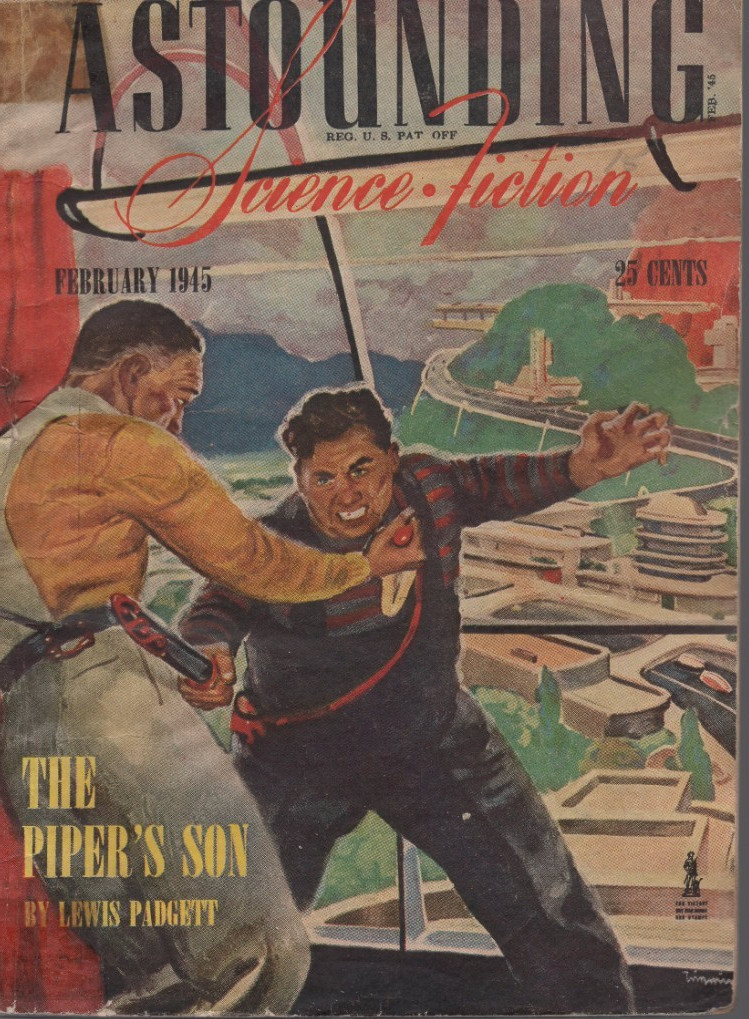 ASTOUNDING SCIENCE FICTION 02/45 G+ VINTAGE SF PULP MAGAZINE!