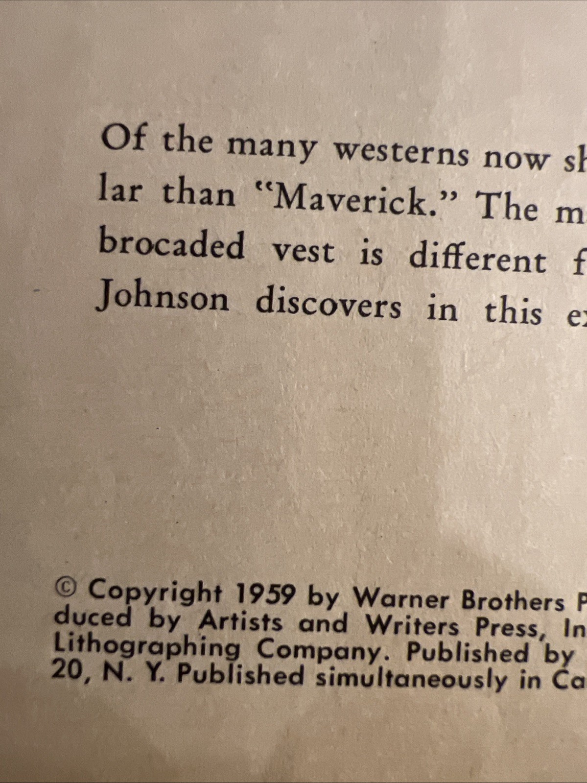 Vintage A Little Golden Book Maverick 354 .25 1959 “A” #5015