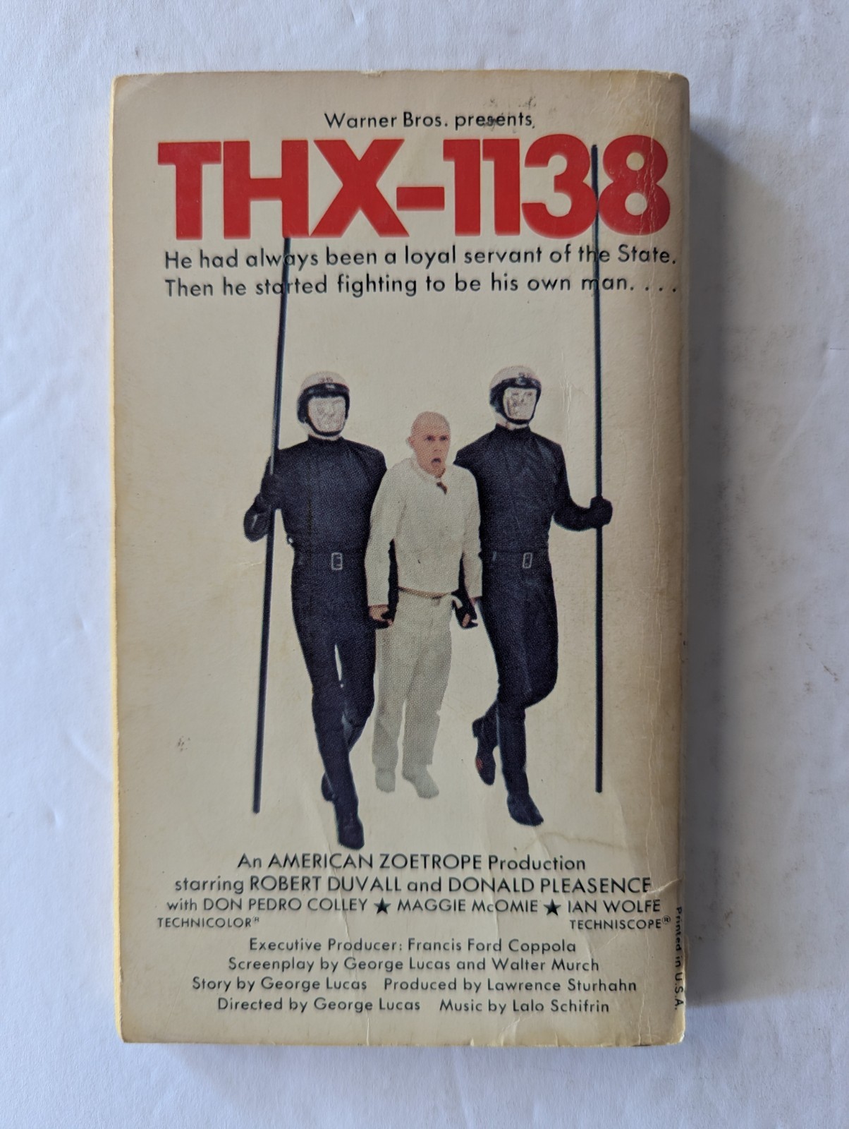 VTG 1971 THX 1138 by Ben Bova (George Lucas Screenplay) 1st Printing Film Tie-in