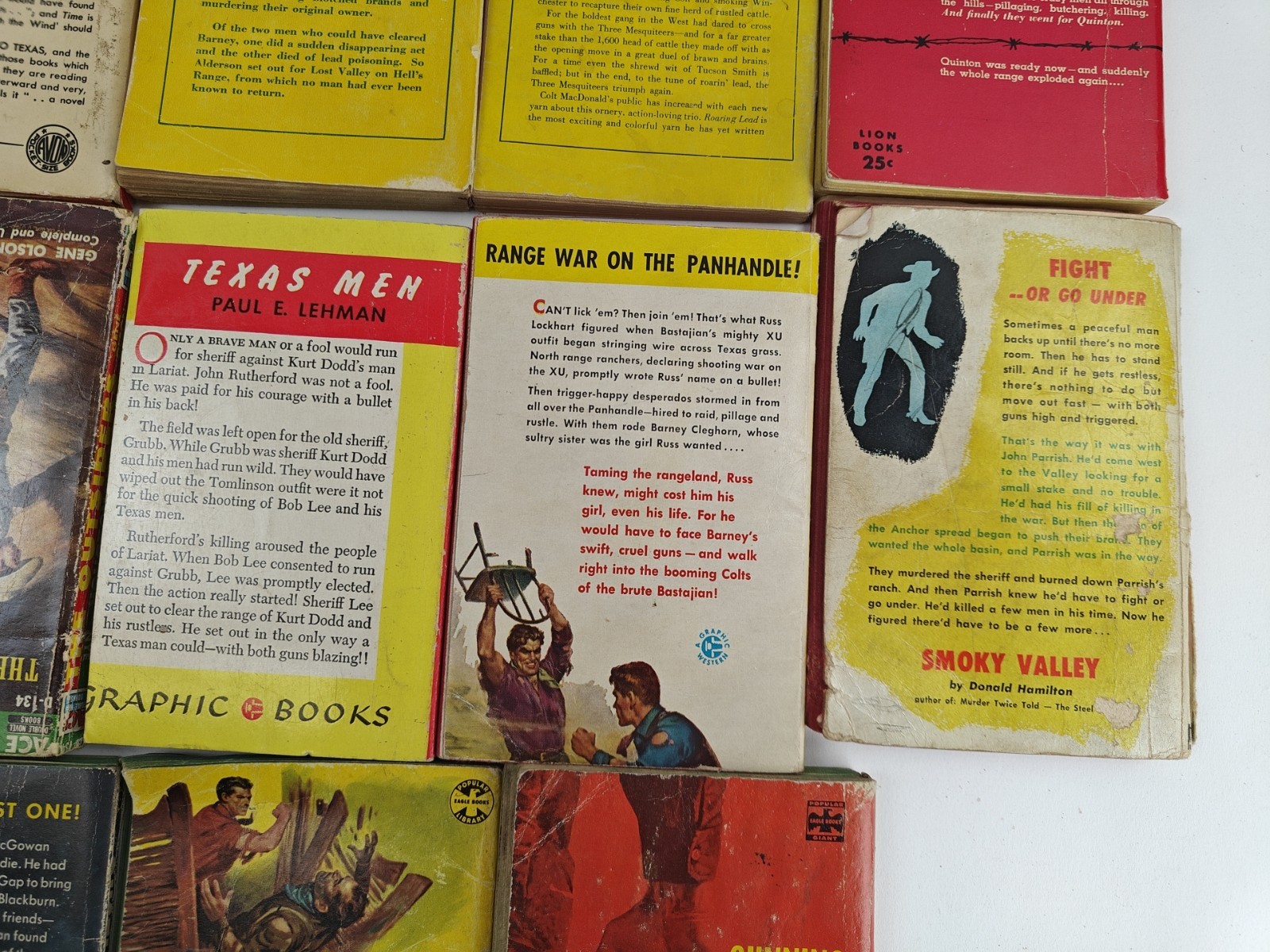 VTG Mixed Publisher Western Paperback Book Lot of 14 Wells, Ward, Short, Etc