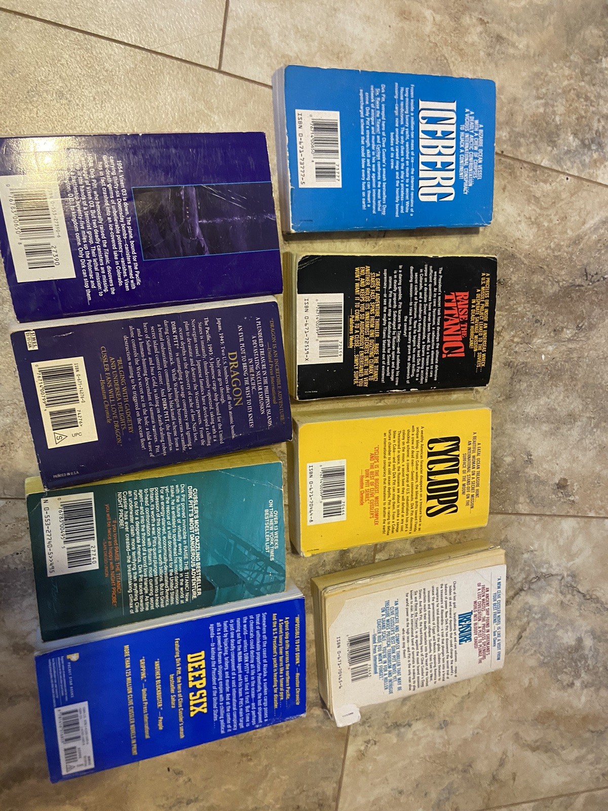 Clive Cussler 14 Book Lot Dirk Pitt Treasure Sea Adventure Novels 14 In Set
