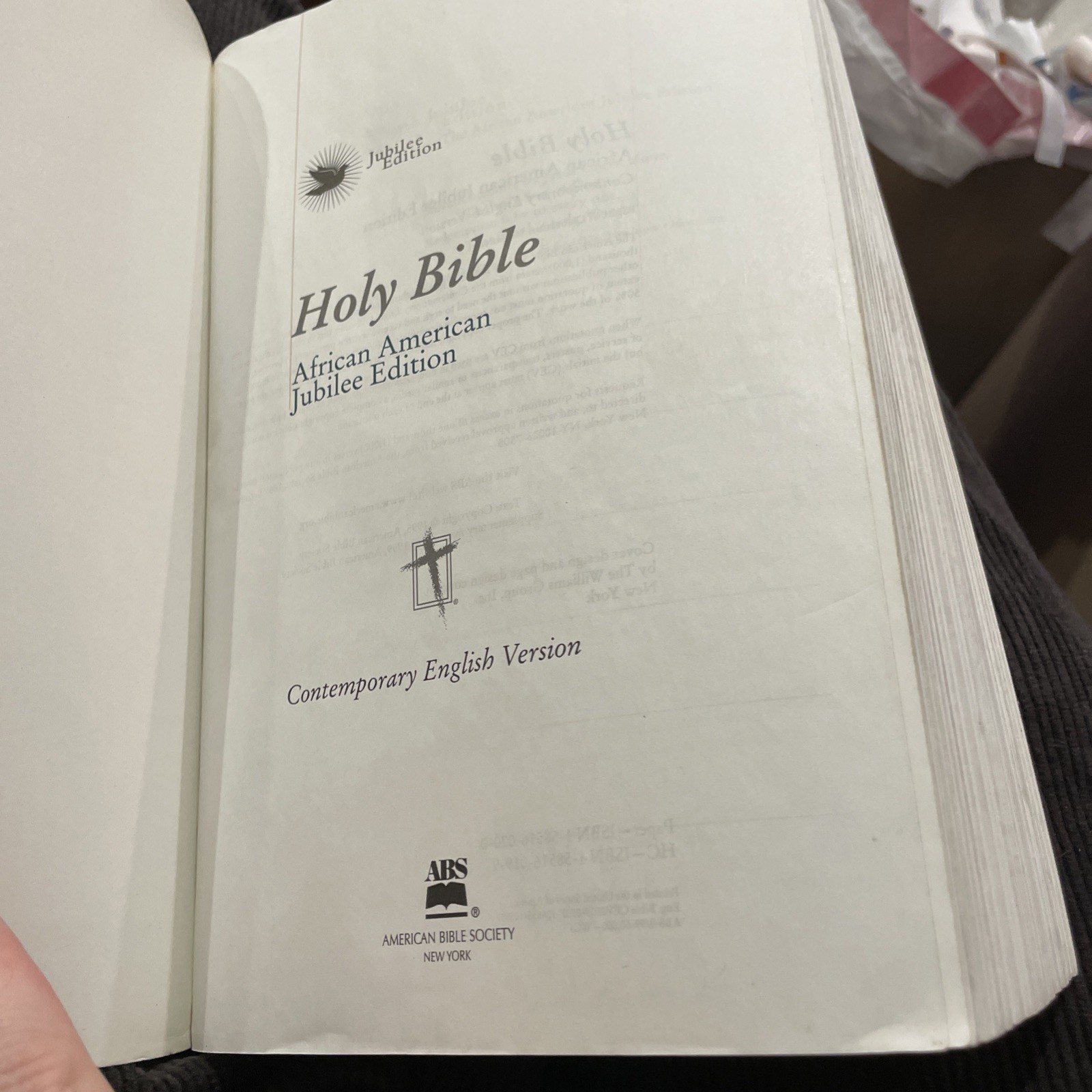 1999 Holy Bible African American Jubilee Edition American Bible Society Green PB