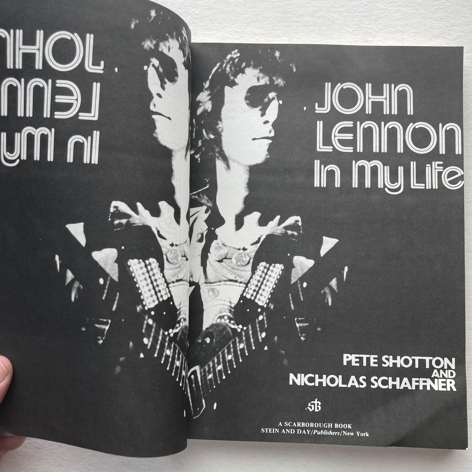 Vintage John Lennon In My Life Shotton Schaffner Stein & Day Black PB 1983 USA
