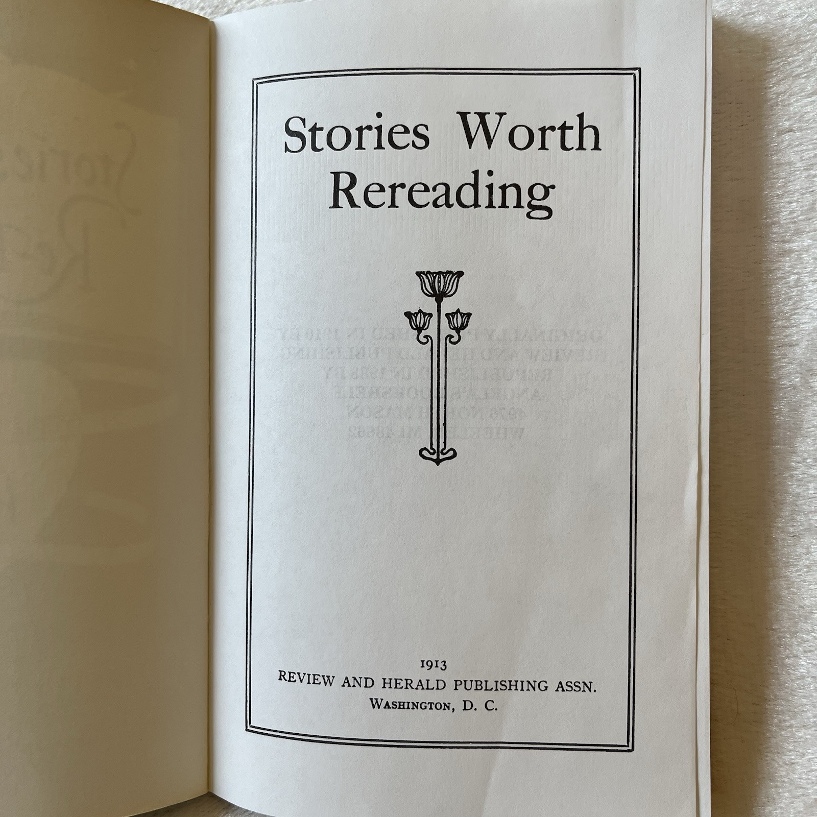 Stories Worth Rereading AB Publishing 1910 Preowned Free Shipping