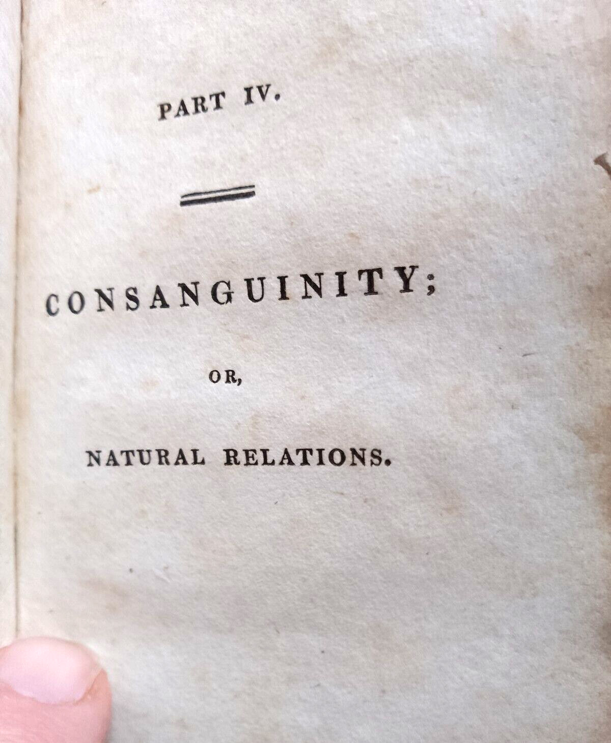 Antiquarian, miniature leather binding 12cm x 7cm The Economy of Human Life 1808