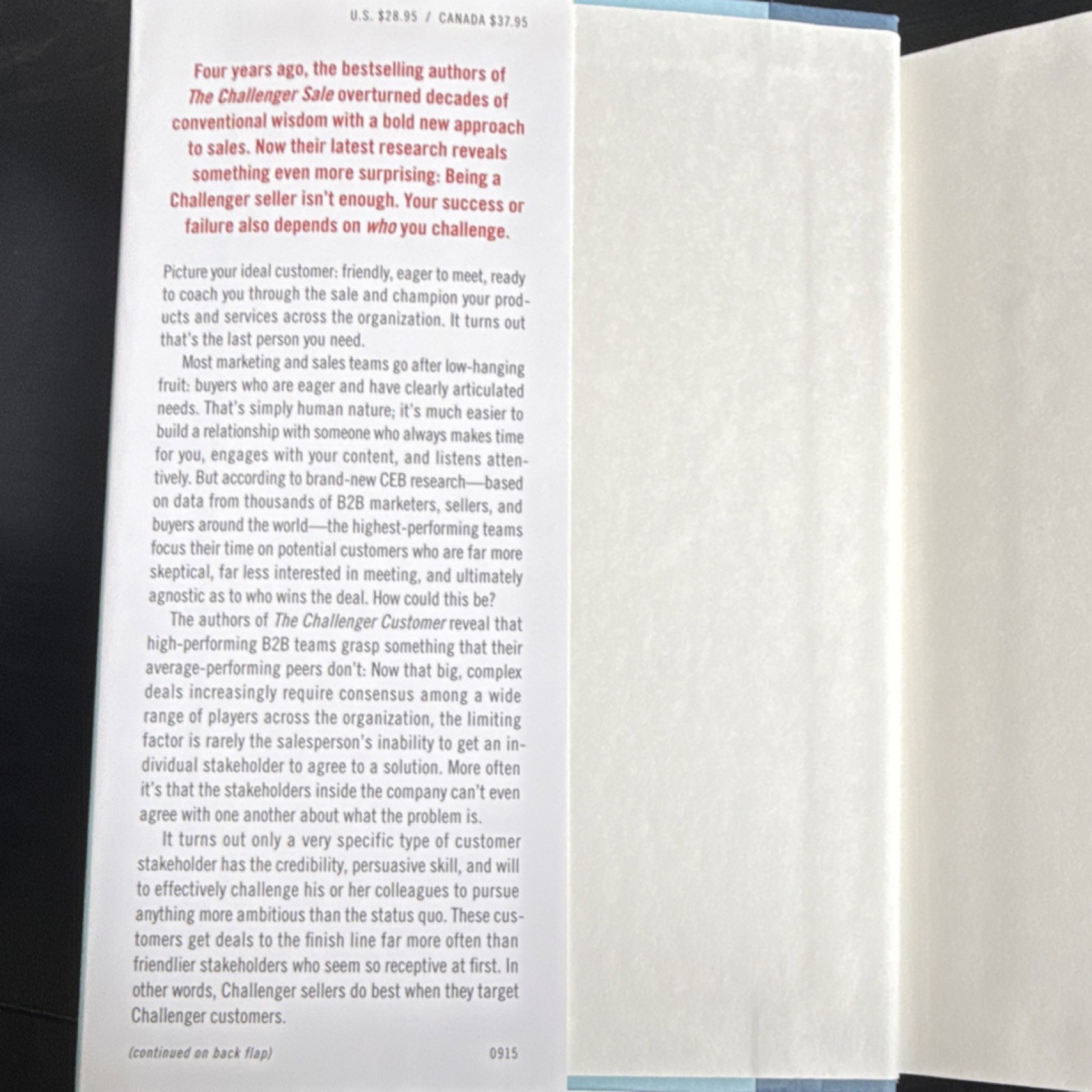 Challenger Customer Brent Adamson Hardcover (Minimal Highlights)