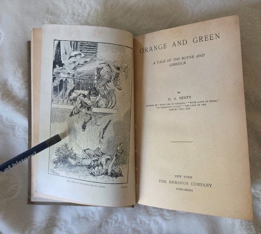 Orange and Green by G.A. Henty Antique Illus. Decorative Cover Ireland Adventure