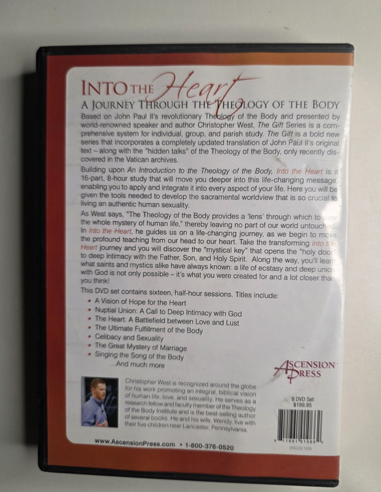 Christopher West Into the Heart Through Theology of the Body Faith Talks 8CD Set