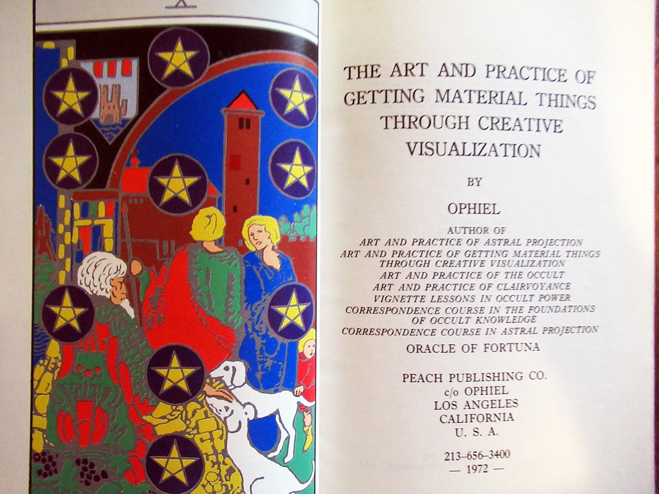 1972 ART & PRACTICE of GETTING MATERIAL THINGS CREATIVE VISUALIZATION Ophiel PB