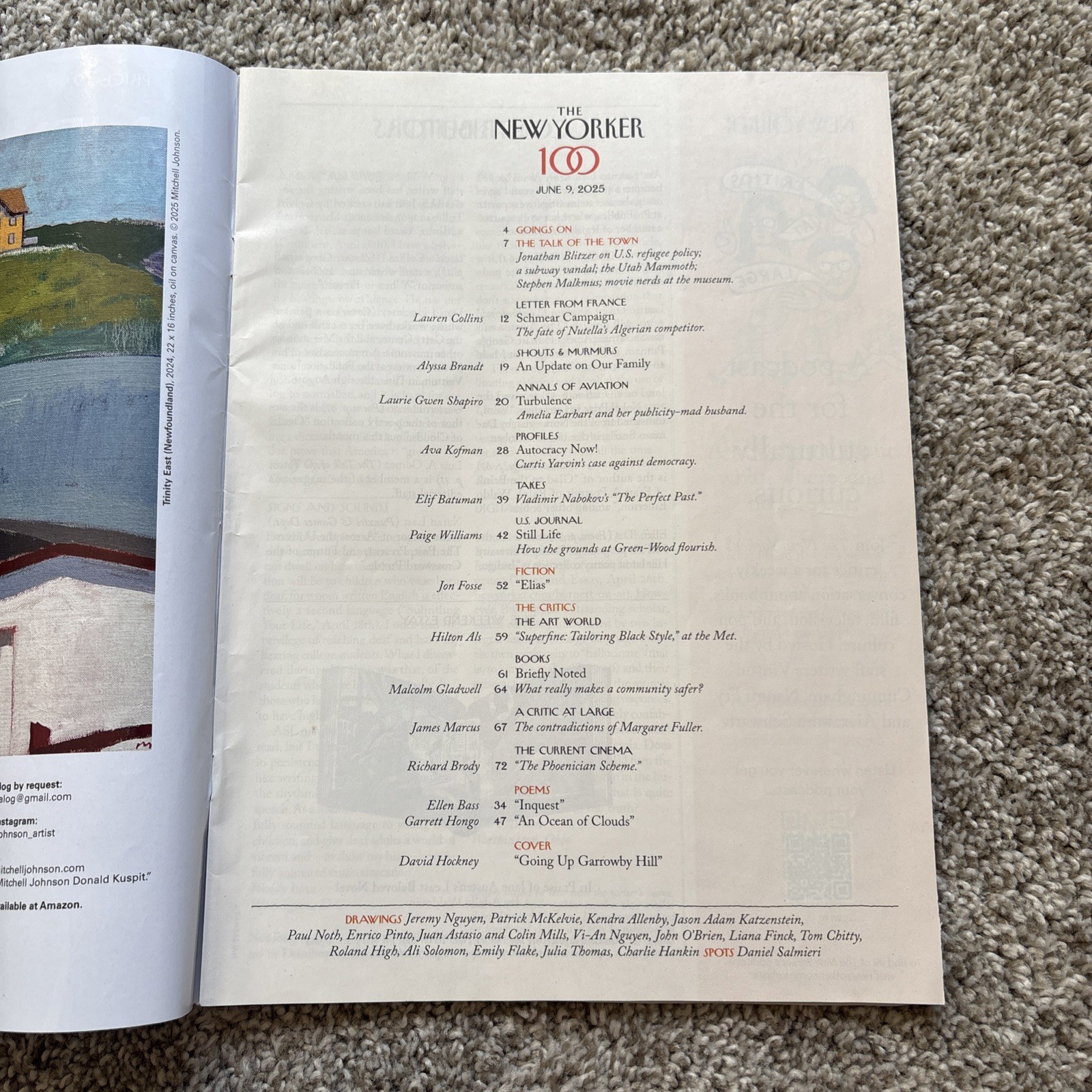 The New Yorker June 9 2025 Magazine David Hockney Going Up Garrowby Hill VG