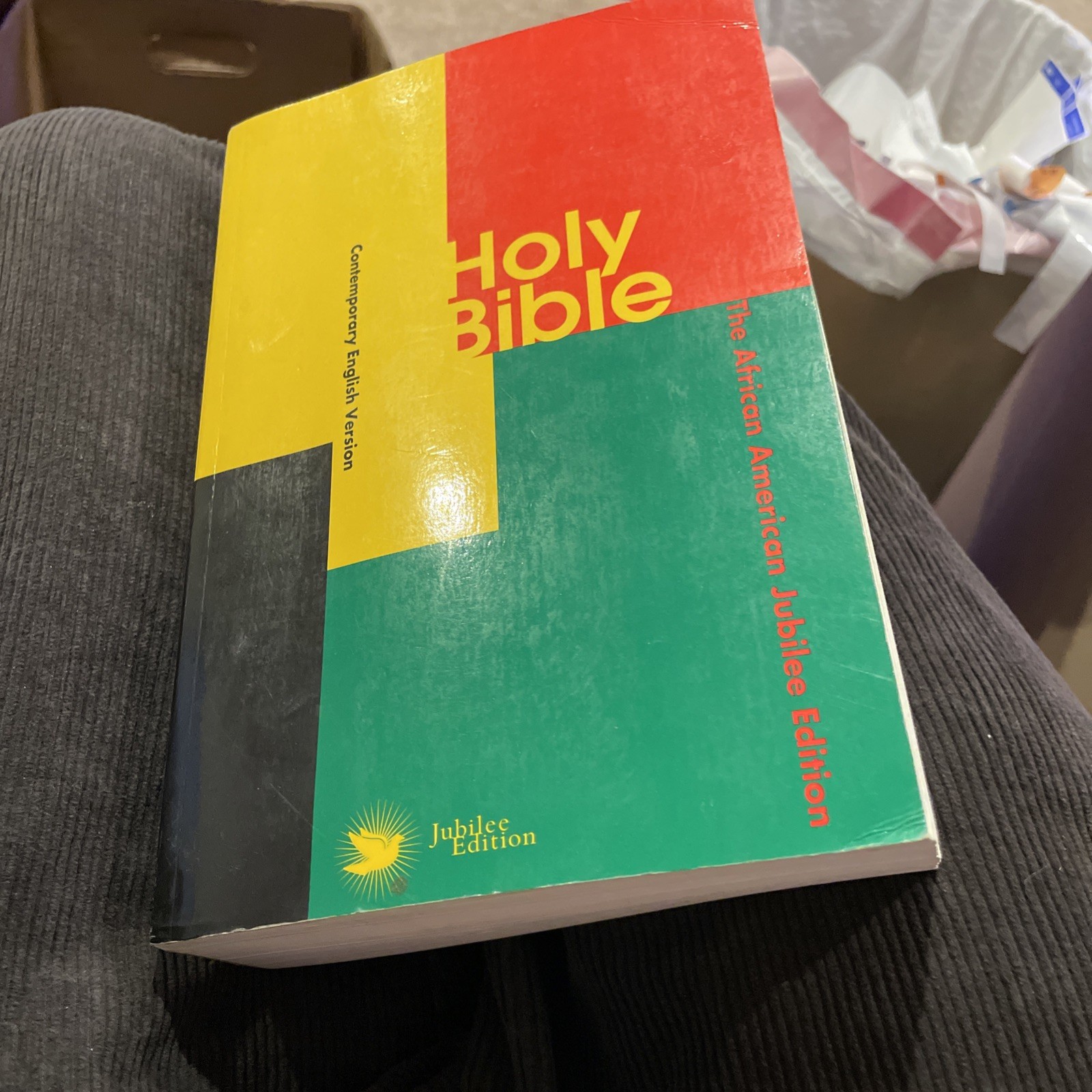 1999 Holy Bible African American Jubilee Edition American Bible Society Green PB