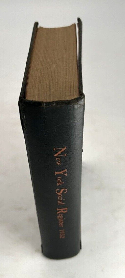 Social Register New York 1932 Hardcover First Edition 1040 pages