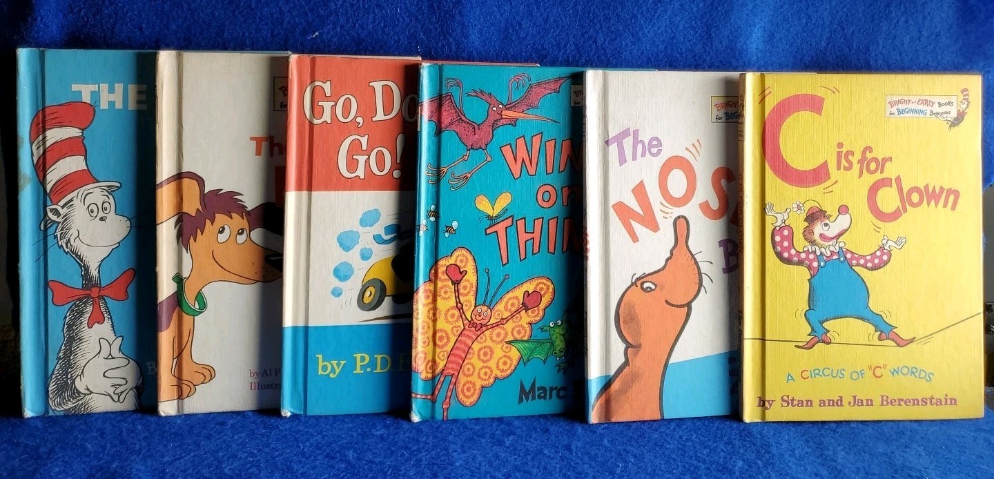 Lot of 38 Vintage Children’s Beginner Books Dr. Seuss Berenstains & More 1960-80