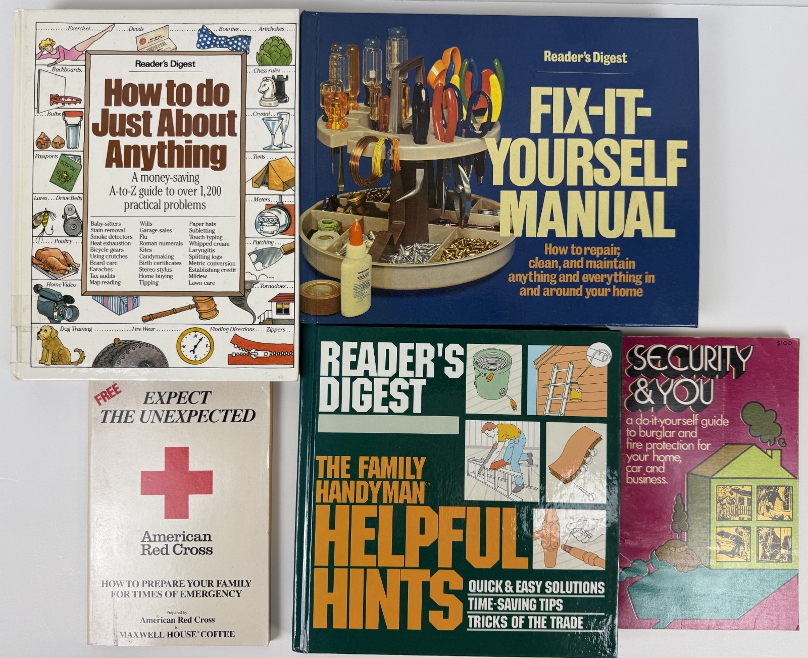 Vintage DIY Home Repair Reference Lot 5 Readers Digest Handyman Safety HC PB