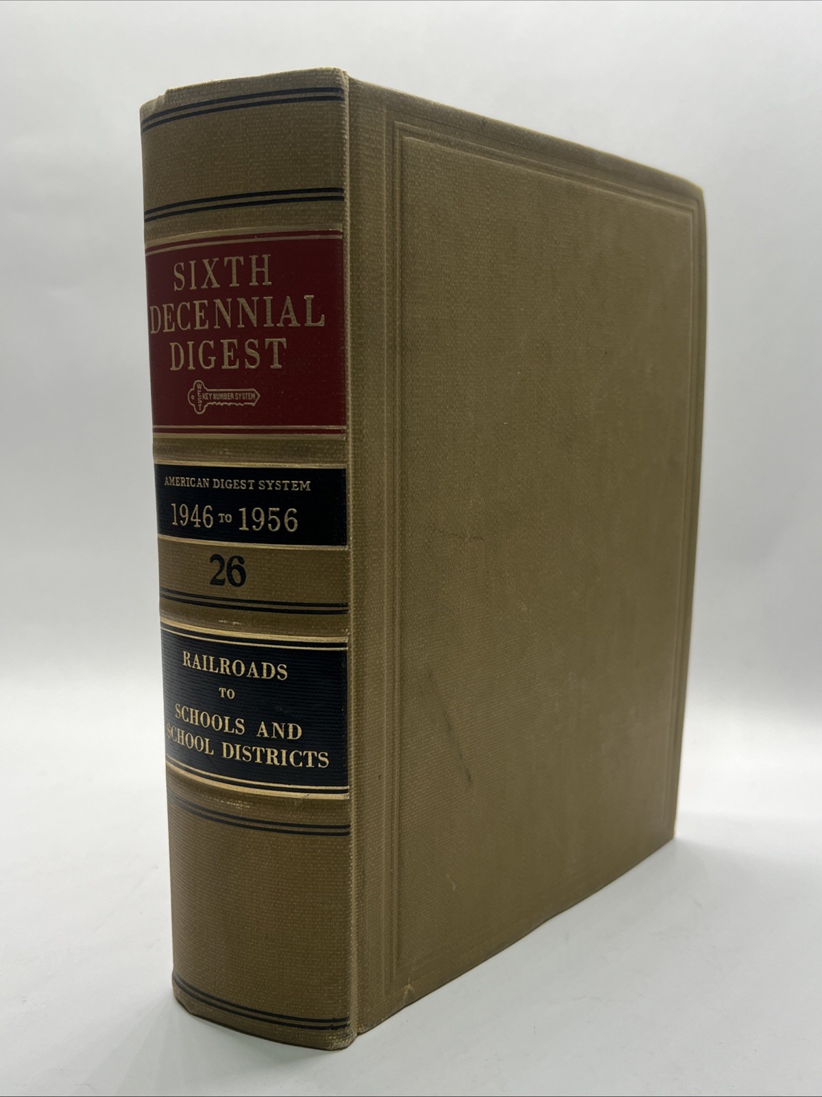 American Digest System Sixth Decennial Edition Vol 26 1946-1956 West Publ. HC