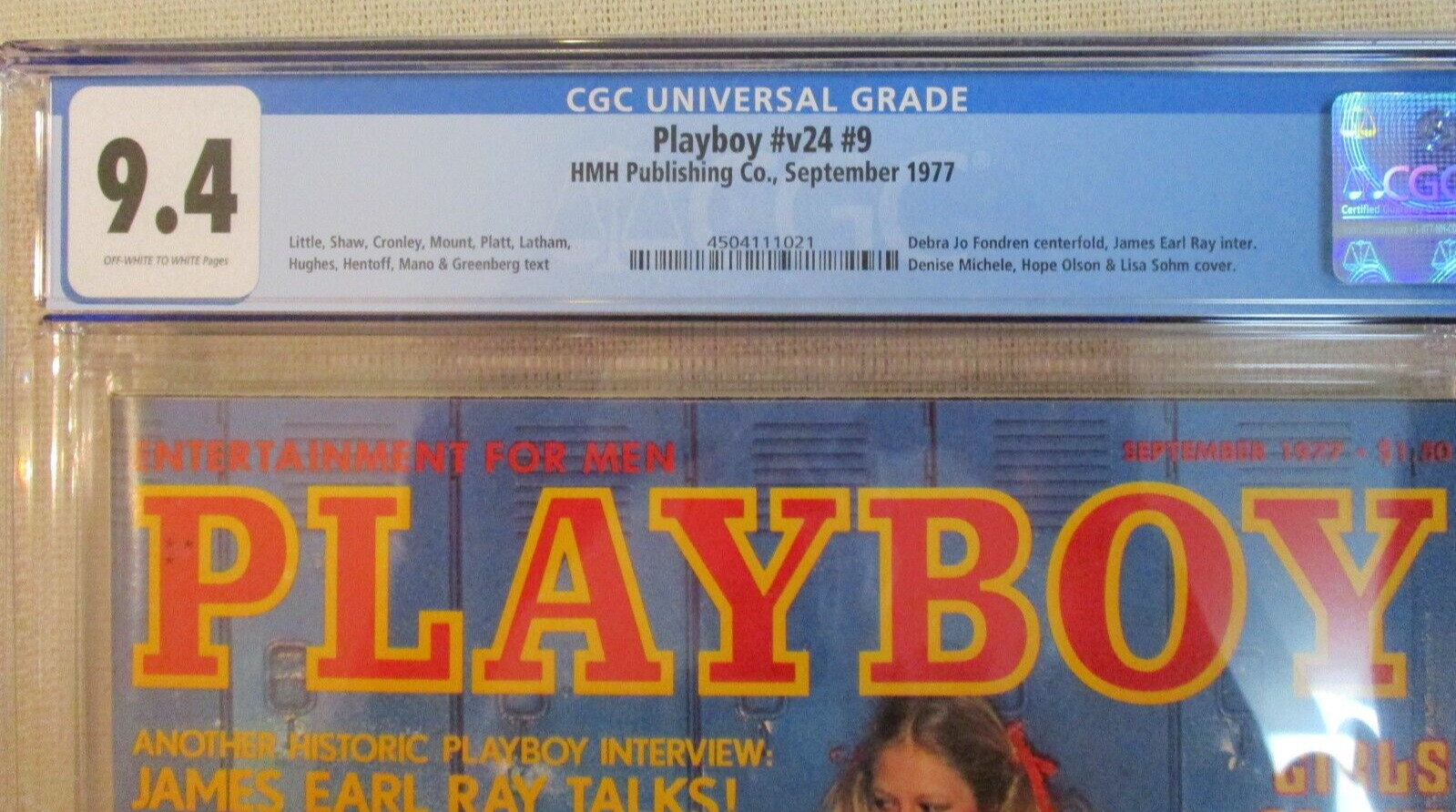 PLAYBOY MAGAZINE SEPTEMBER 1977 V24 #9 CGC 9.4 NM NEAR MINT GIRLS OF THE BIG TEN