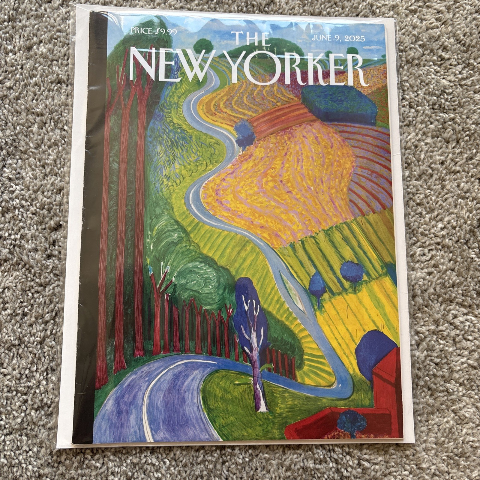 The New Yorker June 9 2025 Magazine David Hockney Going Up Garrowby Hill VG