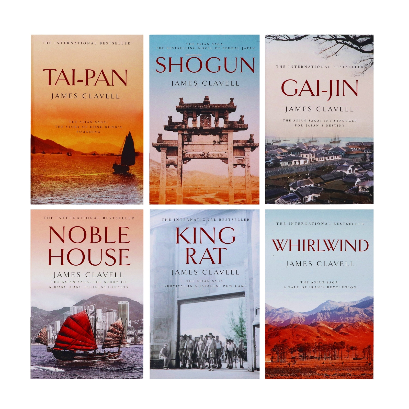Shogun by James Clavell: The Asian Saga 6 Books Collection Set – Fiction – PB