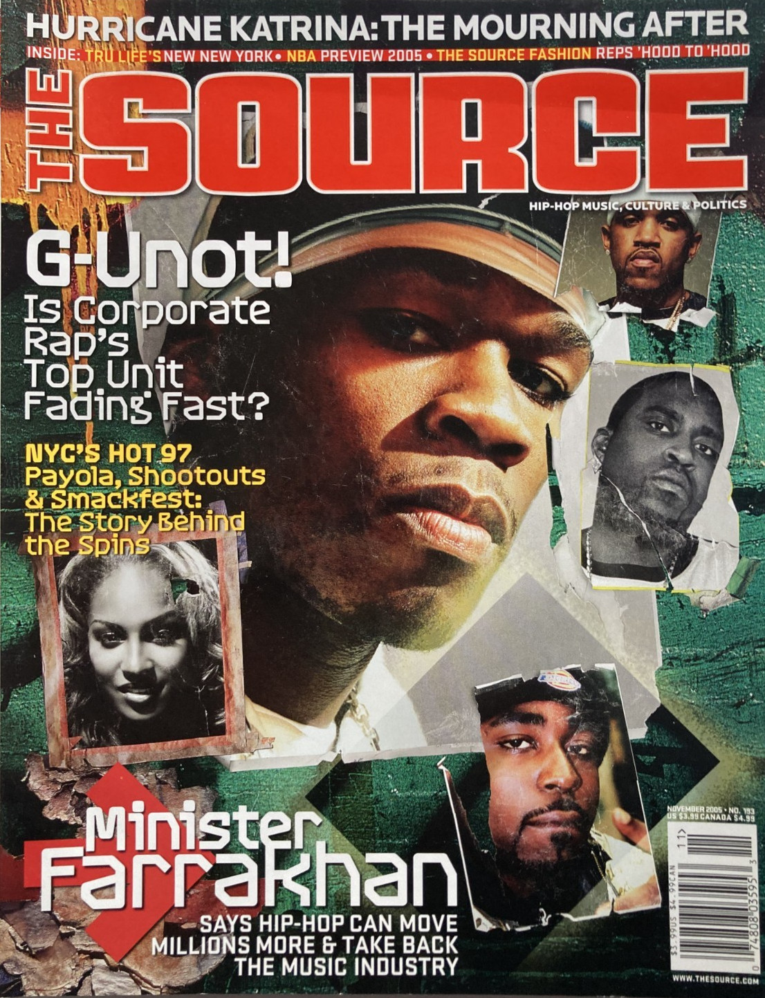 50 CENT / G-UNIT 2005 THE SOURCE Magazine MINISTER FARRAKHAN / New