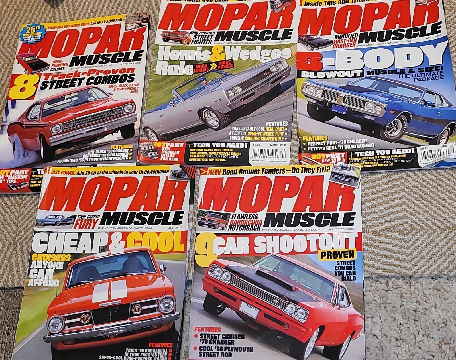 Mixed Lot of 55 Mopar Muscle Magazines Years 2000-2012 See Pics & Description