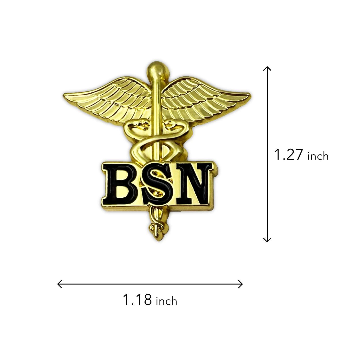 Bachelor of Science in Nursing Emblem Lapel Pin – 1.5 inches, Random color