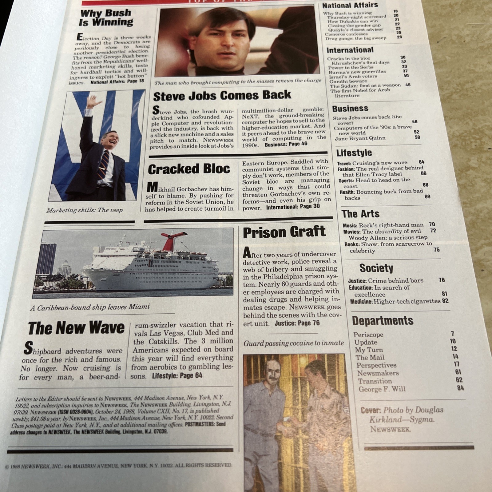 Newsweek Magazine October 1988 Steve Jobs Mr. Chips Apple Computer No Label