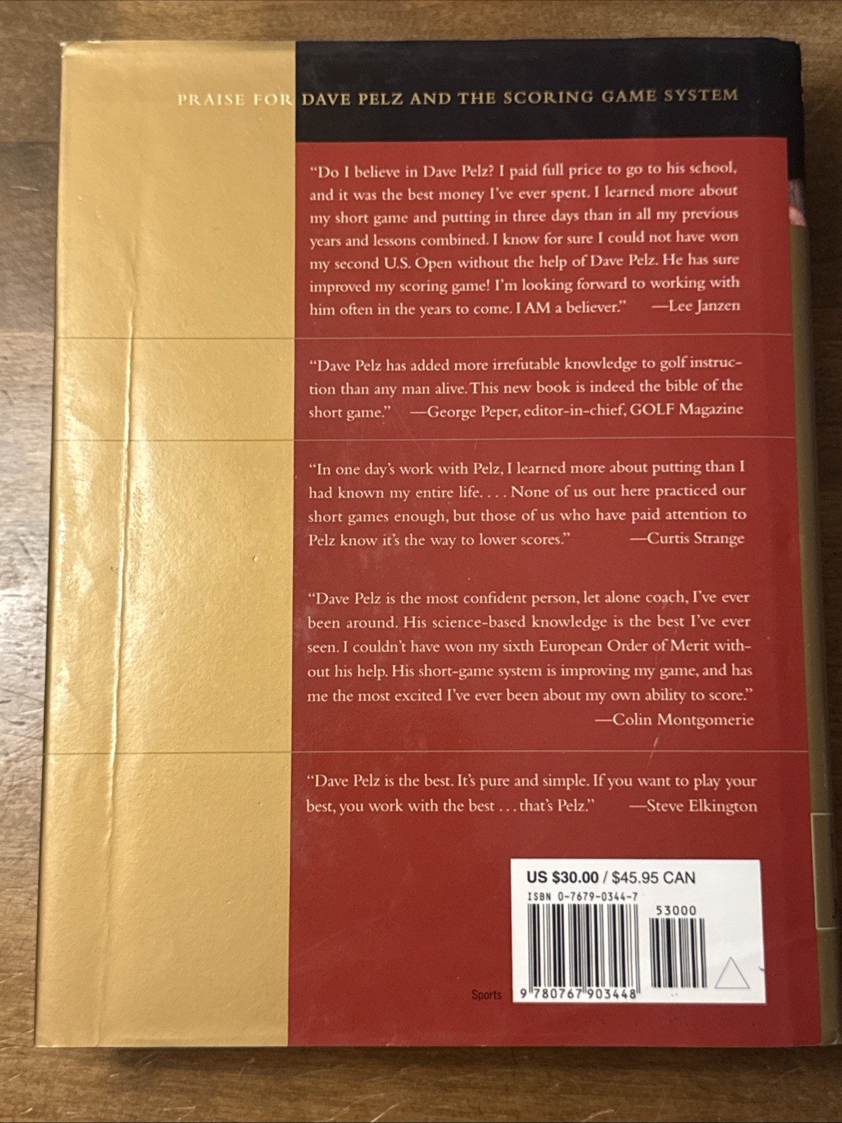 SIGNED Dave Pelz Short Game Bible 1999 Hardcover Golf DJ 1st