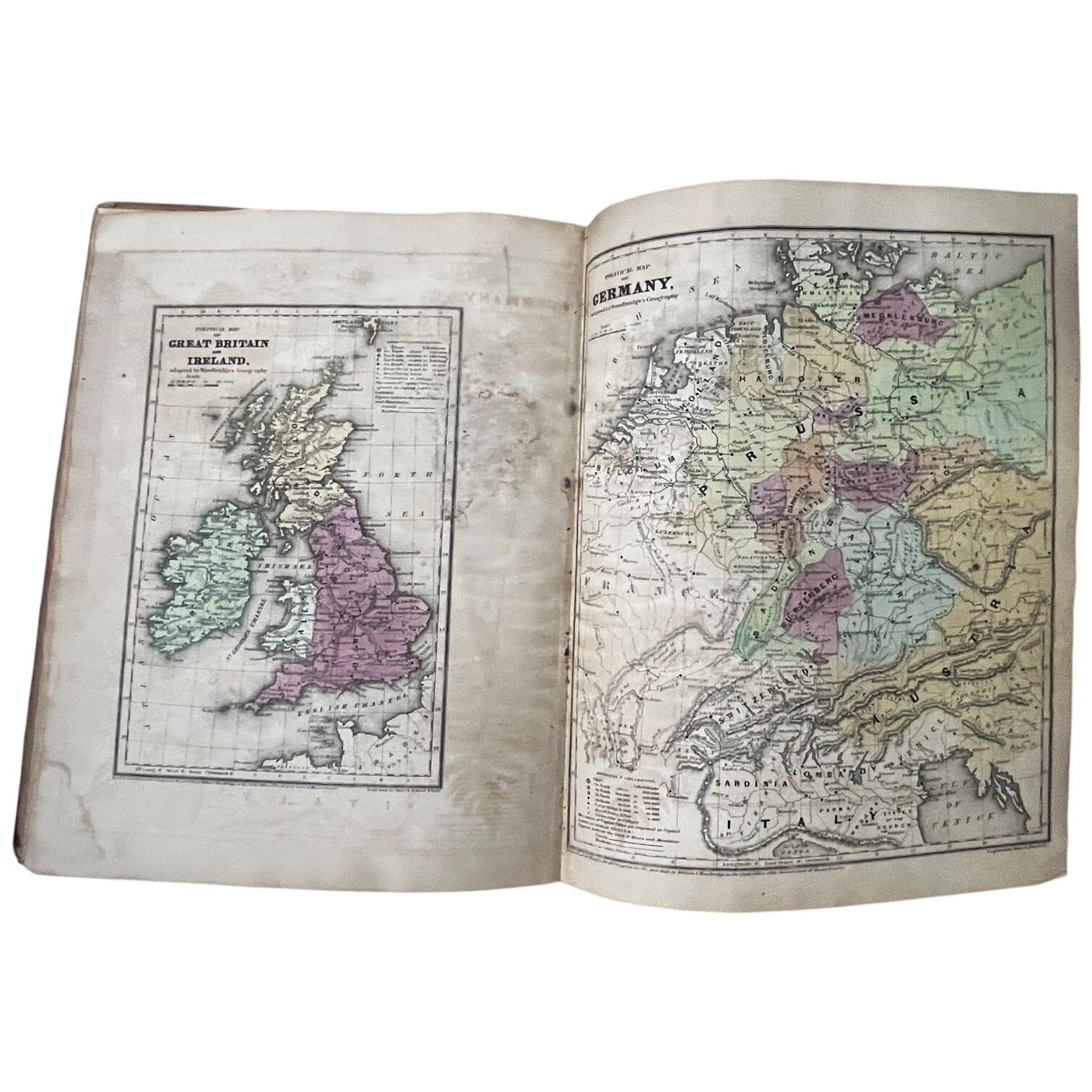 Antique Modern Atlas To Accompany Woodbridge Universal Geography 1840