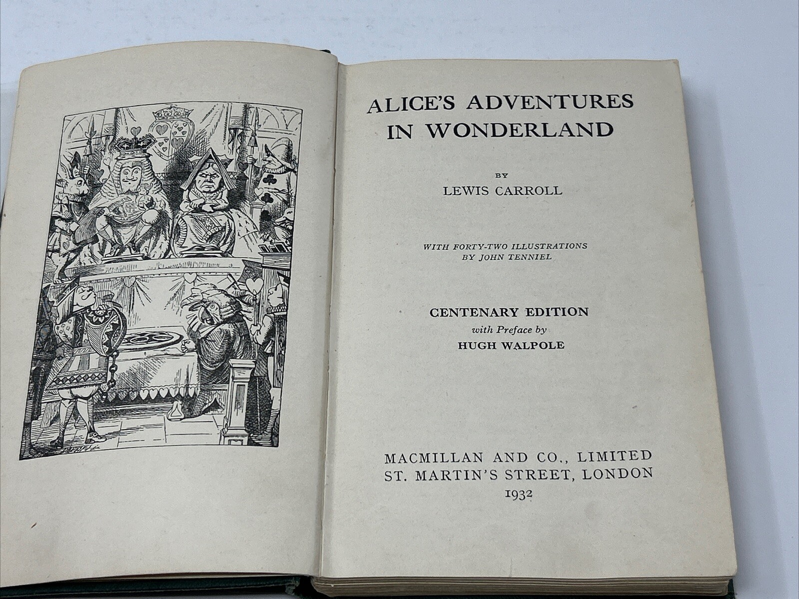 1932 MacMillan ALICE’S Adventures IN WONDERLAND RARE CENTENARY EDITION