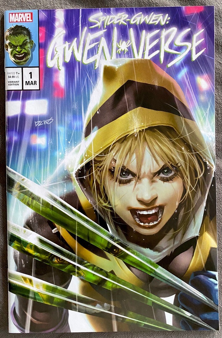 Spider-Gwen Gwenverse #1- Derek Chew – Hulk – Wolverine  Homage – (2022) – NM