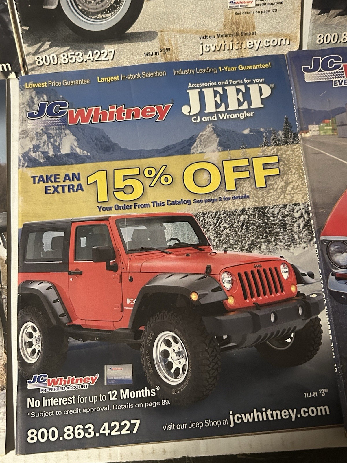 6 JC WHITNEY MAIL ORDER CATALOGS 2000’S ERA•Motorcycle Truck Jeep•EUC