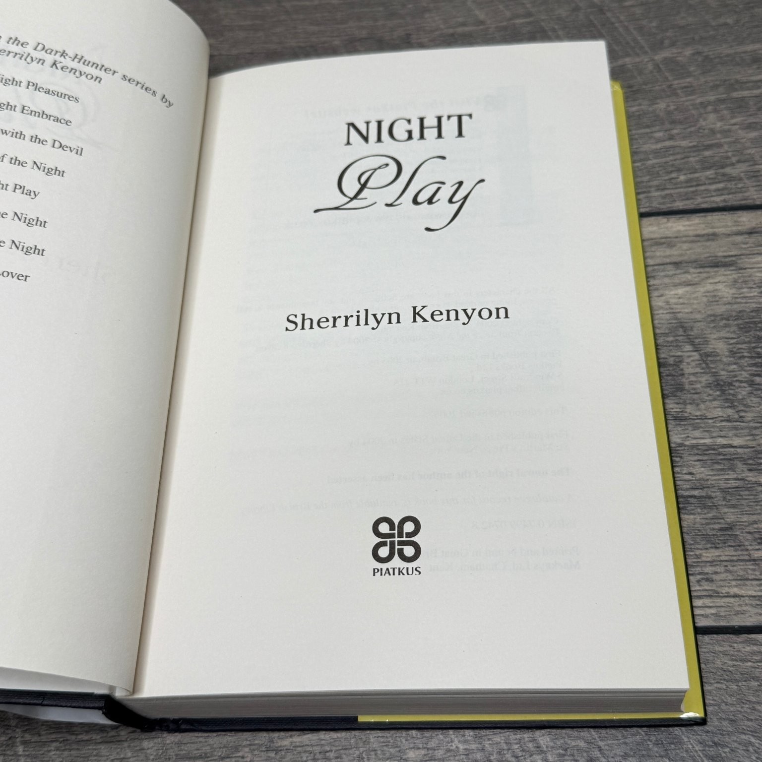 Night Play & Night Embrace Sherrilyn Kenyon Dark-Hunter Novel Piatkus HCDJ