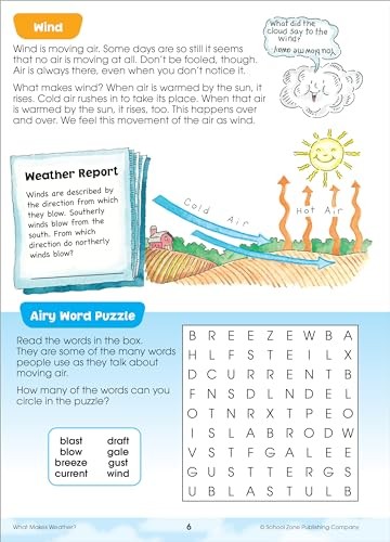 School Zone Big Science Workbook: 320 Pages, 2nd Grade, 3rd Grade, Weather, Seed