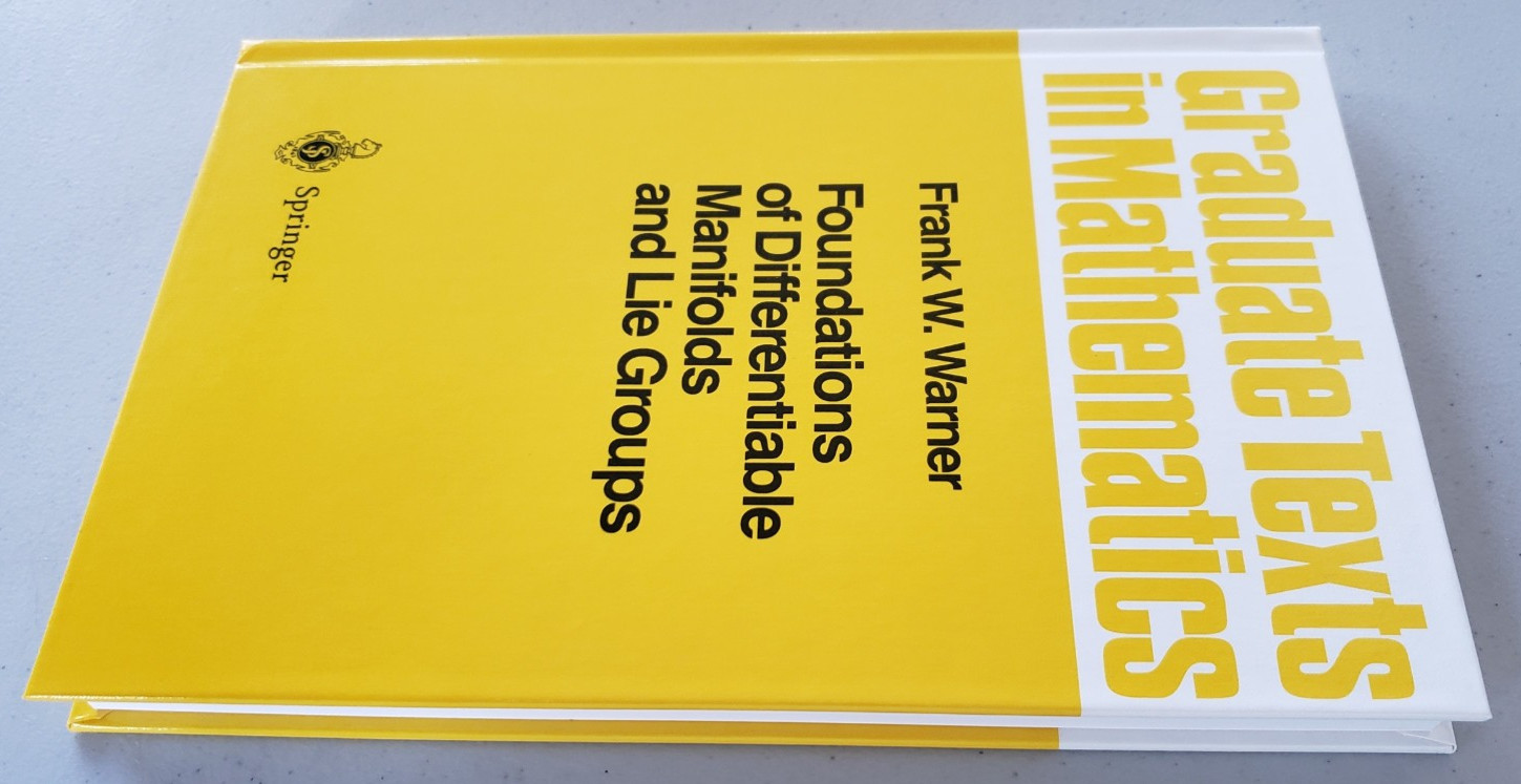 Foundations Differentiable Manifolds Lie Groups Warner Springer GTM 94 NEW NOS