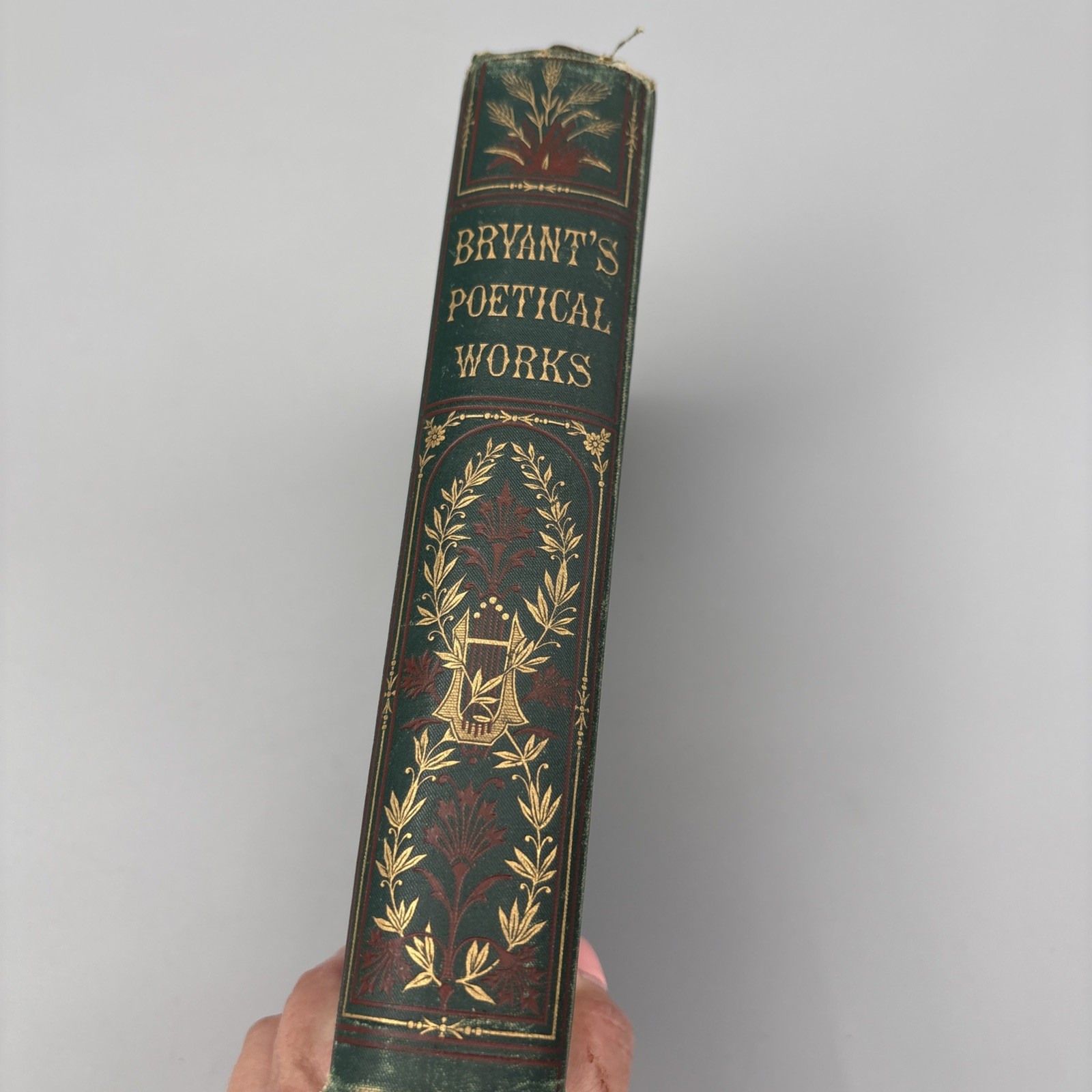 Bryant’s Poetical Works 1878 William Cullen Gilt New York Appleton HC Green